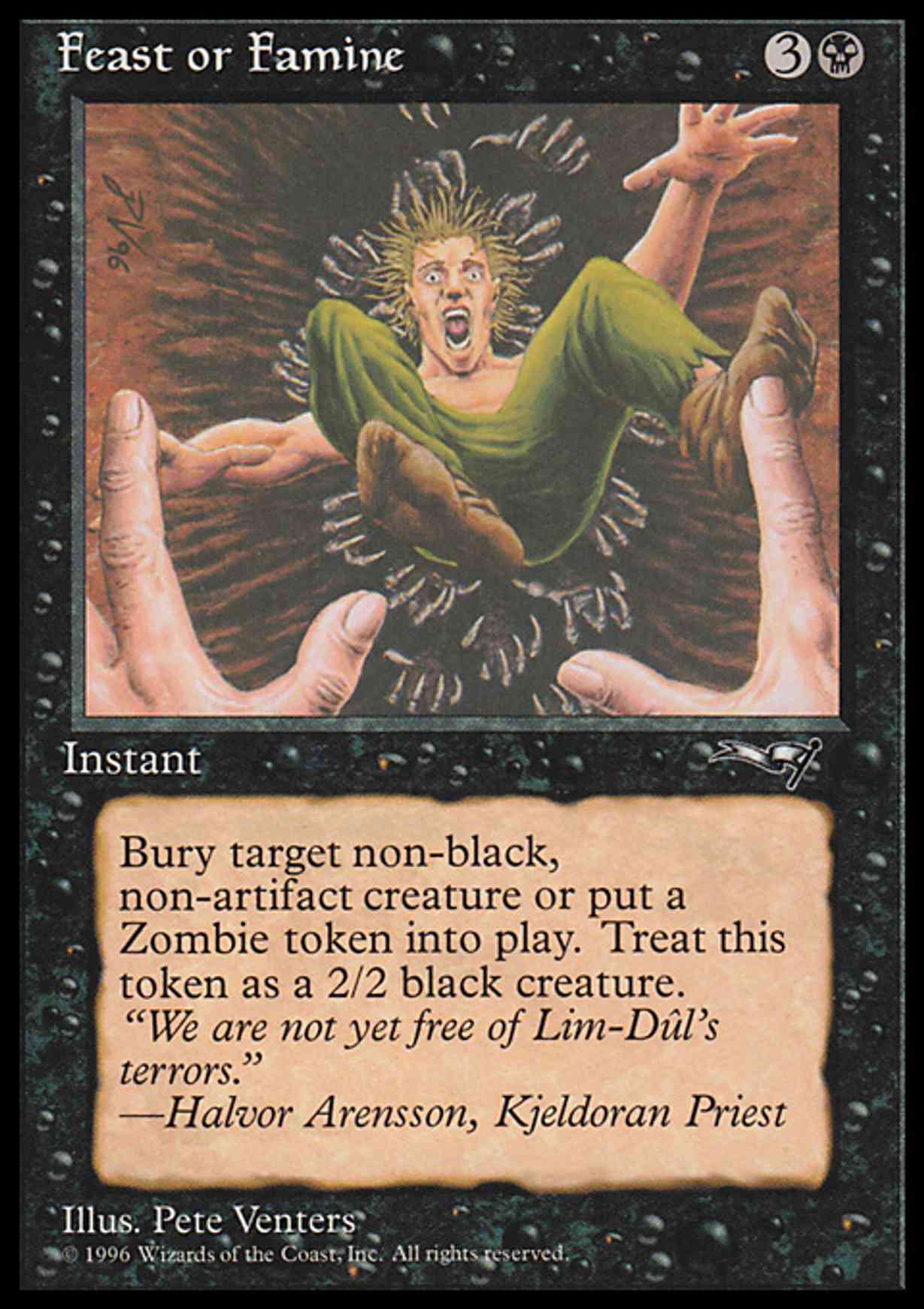 Feast or Famine (Falling into Pit) magic card front
