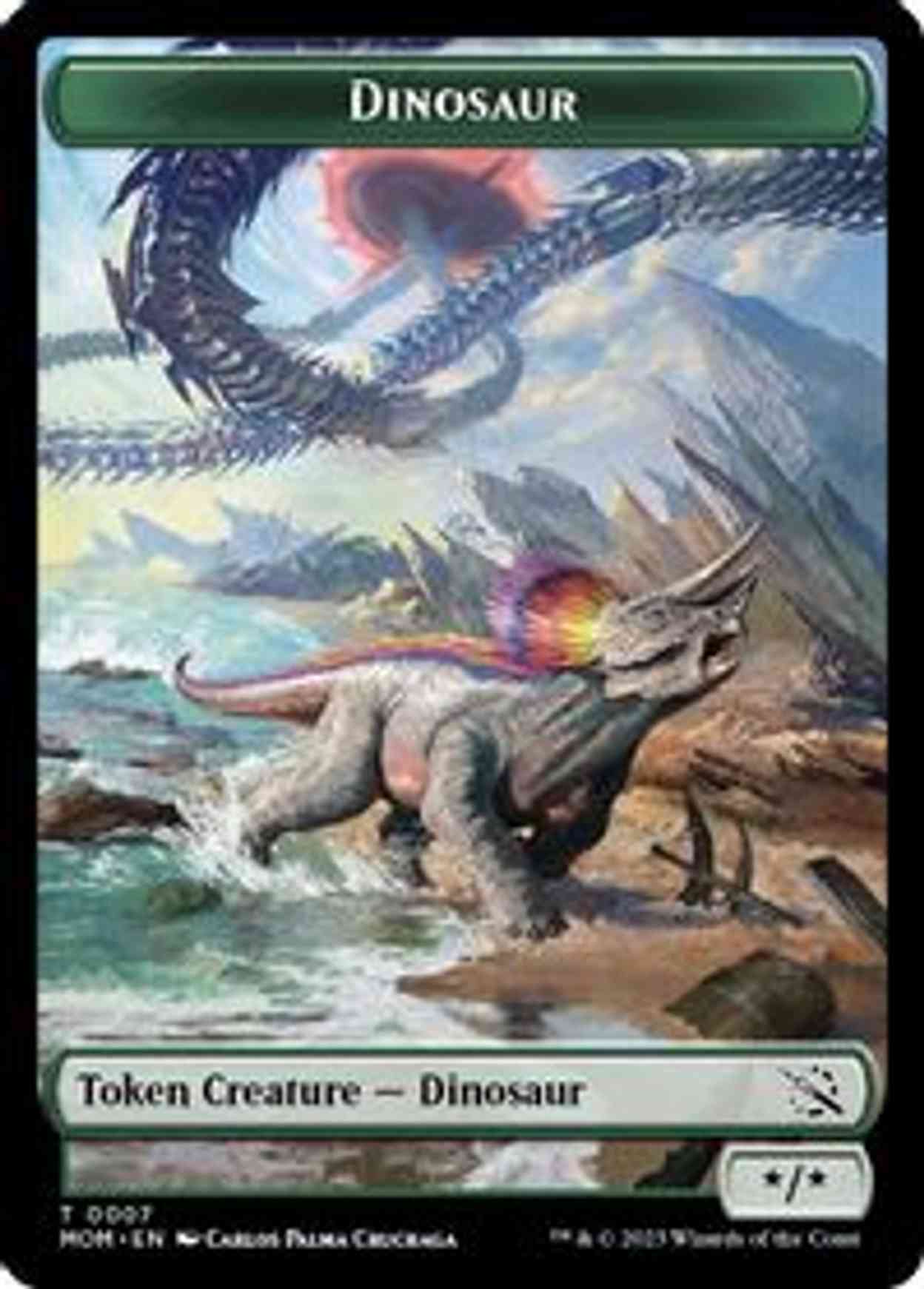 Dinosaur Token magic card front