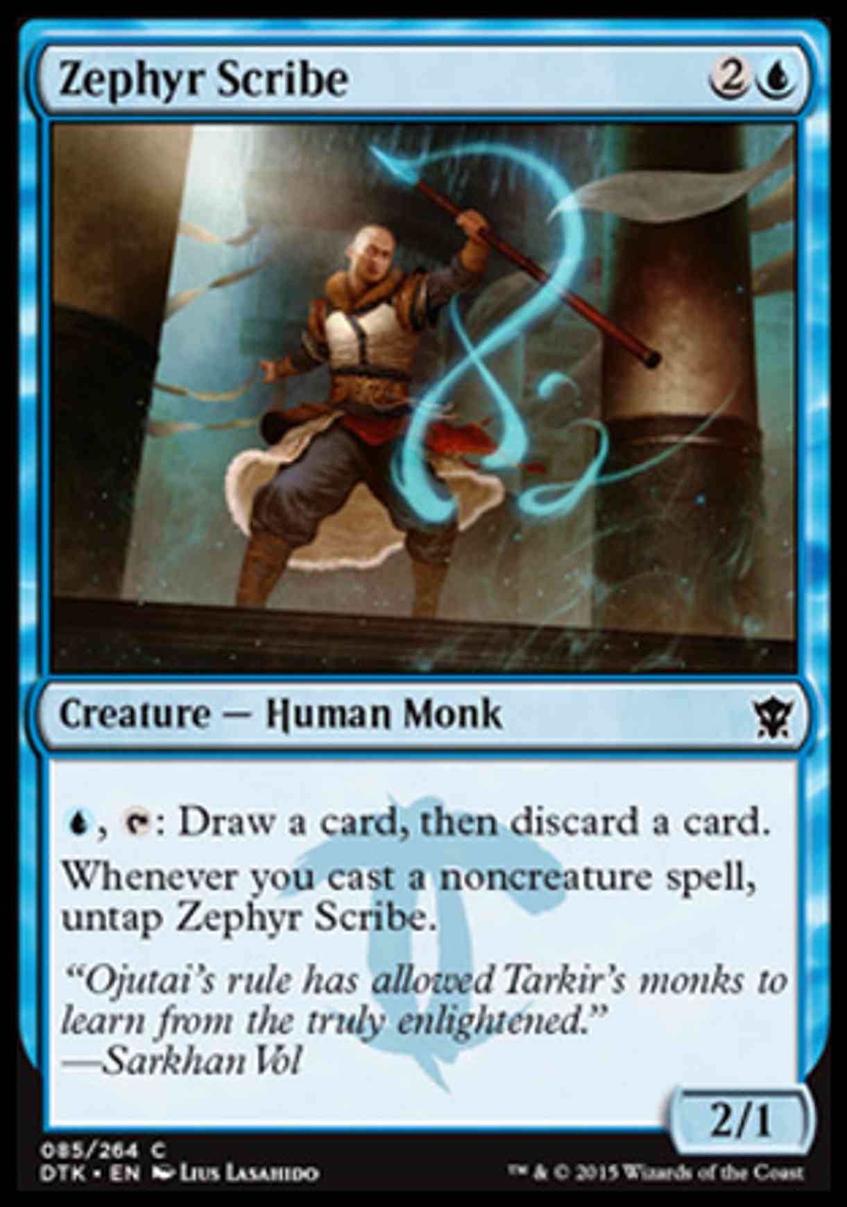 Zephyr Scribe magic card front