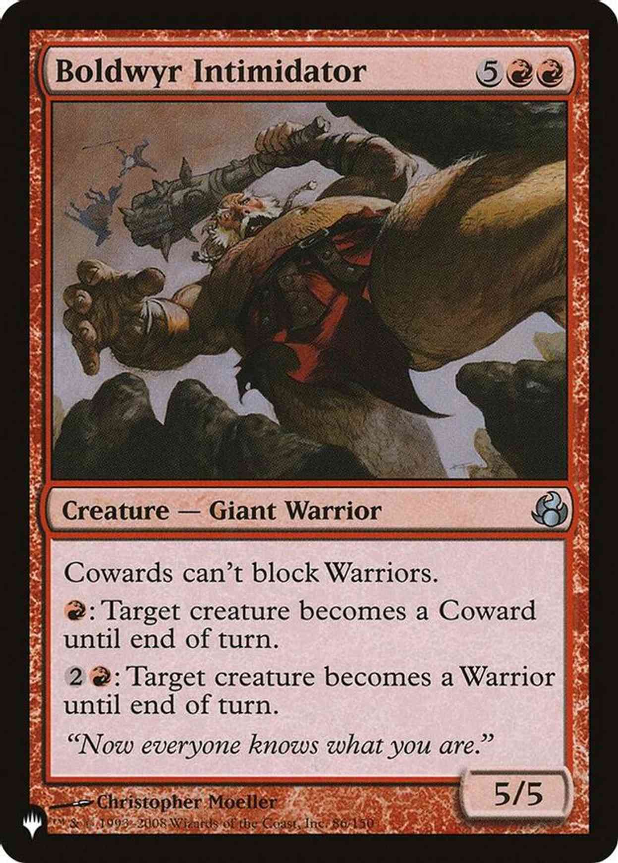 Boldwyr Intimidator magic card front