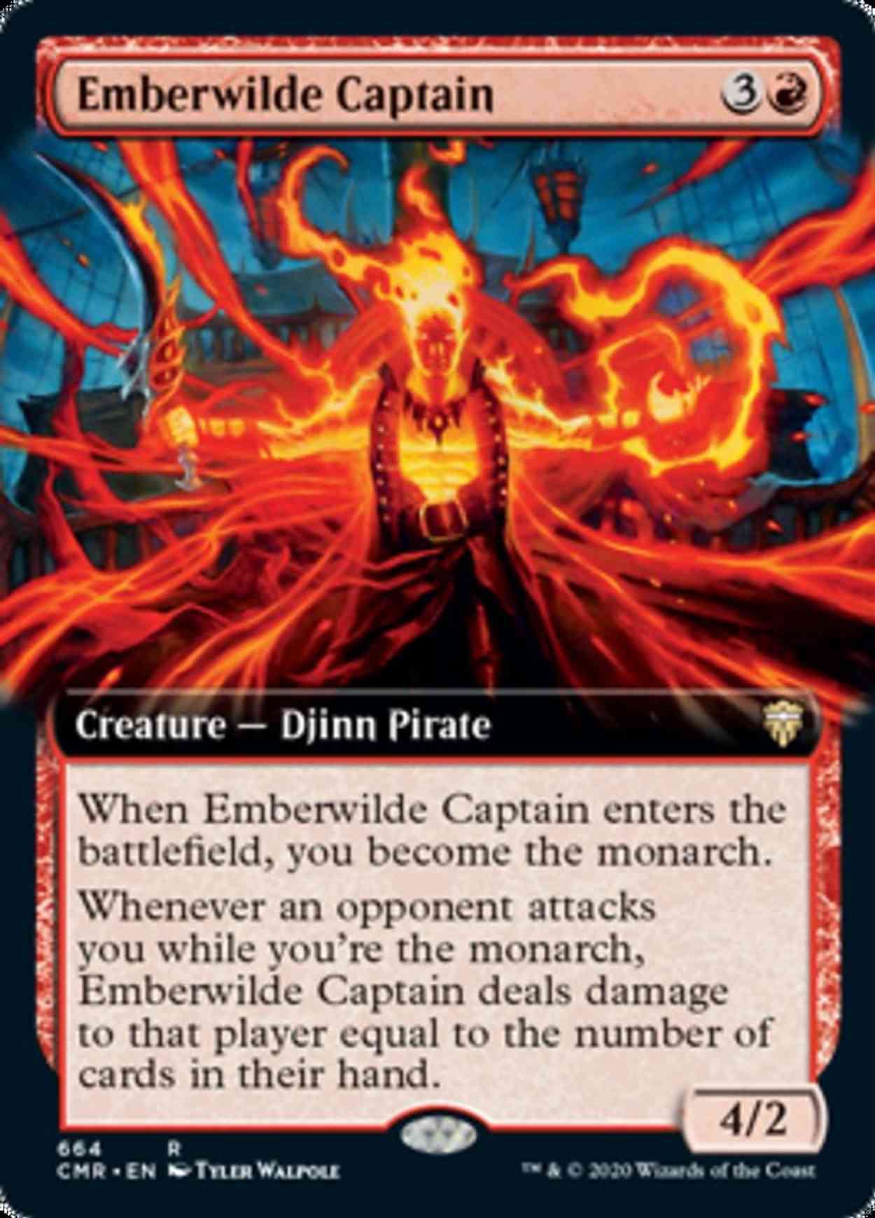 Emberwilde Captain (Extended Art) magic card front