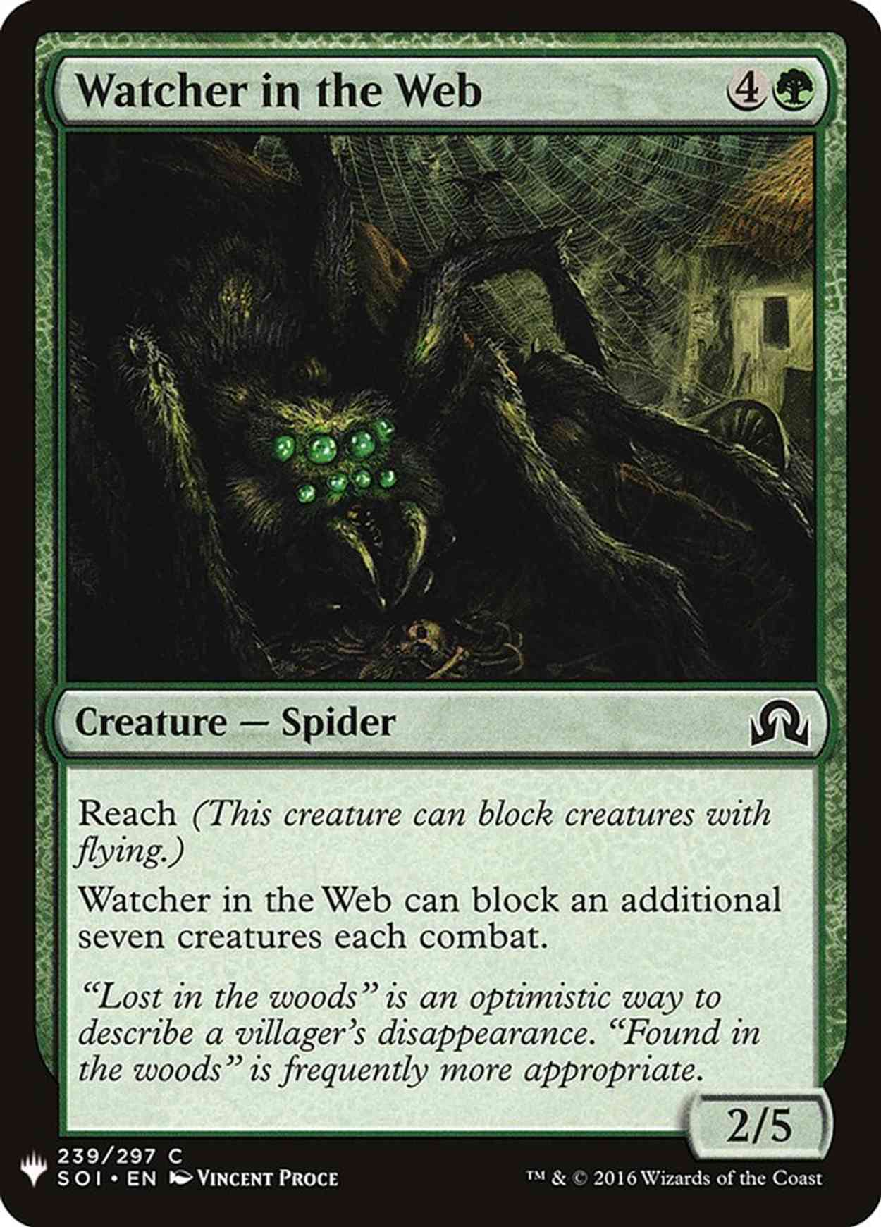 Watcher in the Web magic card front