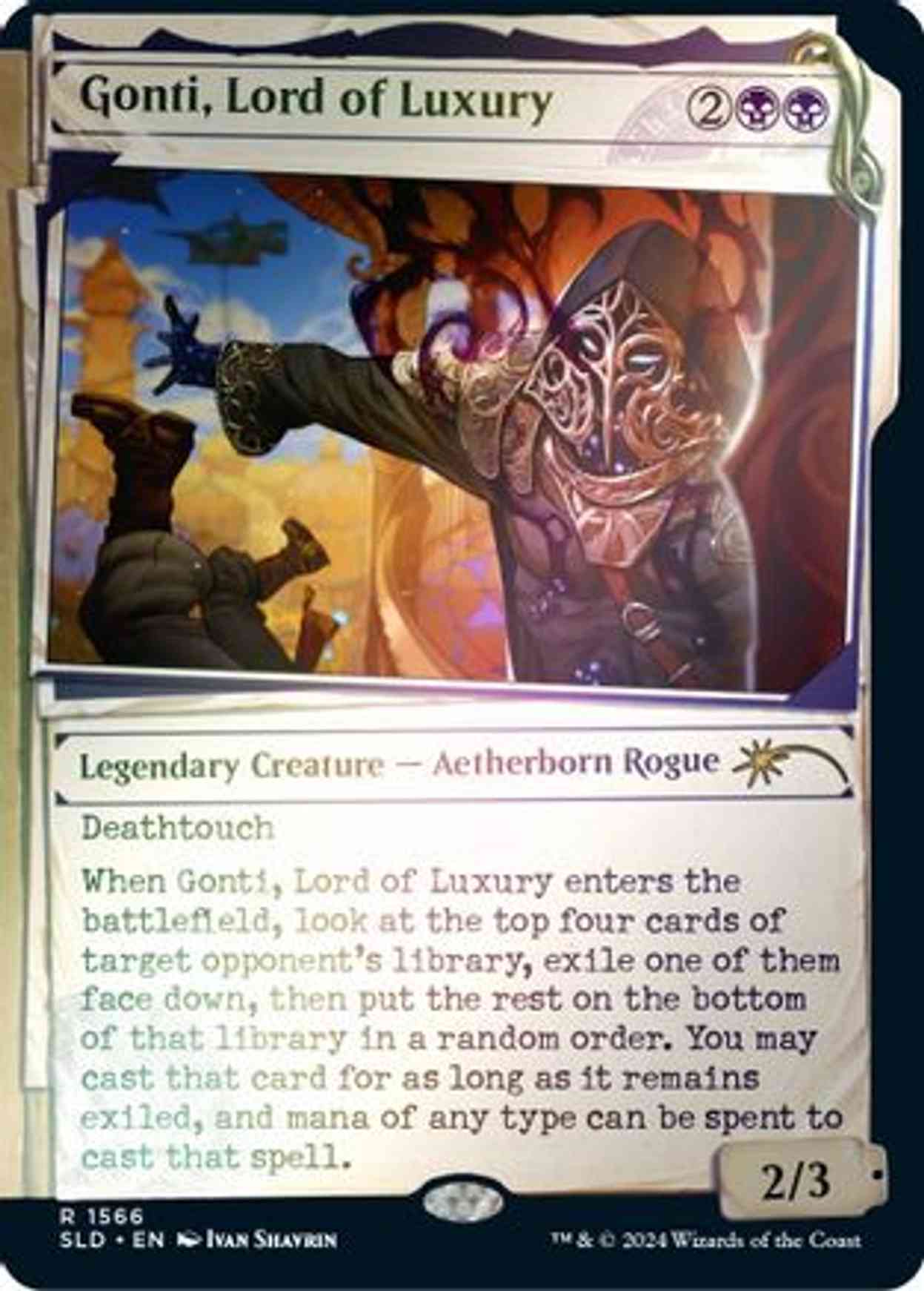 Gonti, Lord of Luxury (Rainbow Foil) magic card front