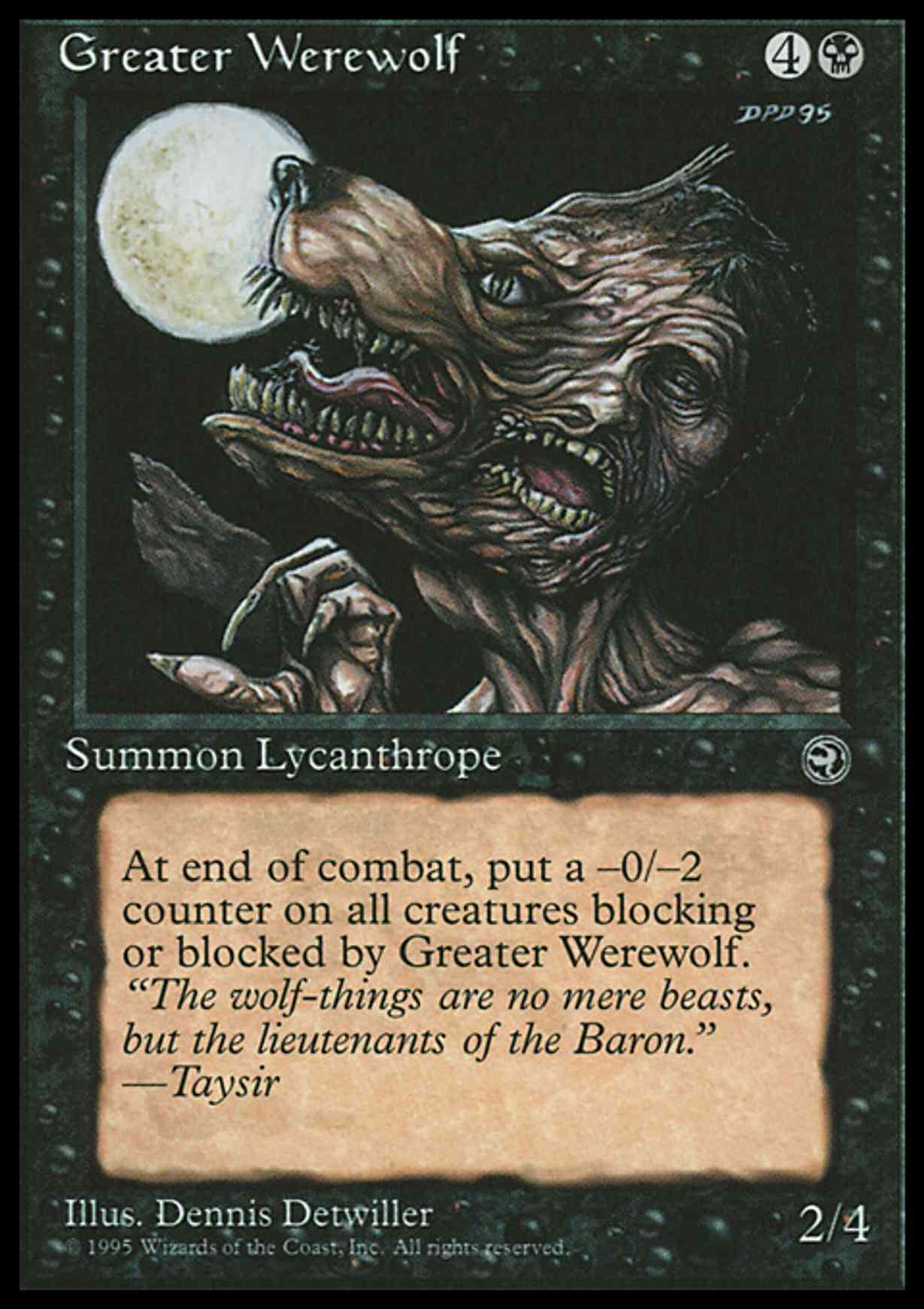 Greater Werewolf magic card front
