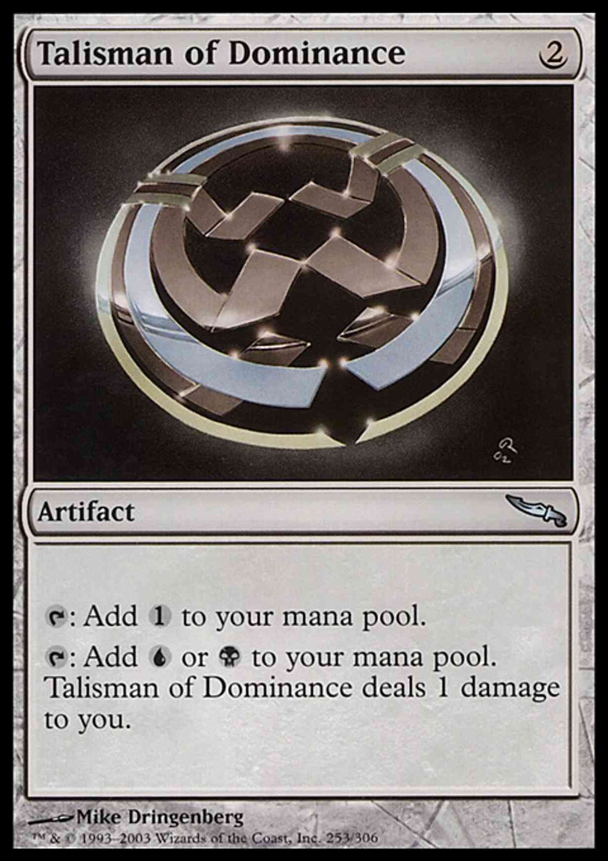 Talisman of Dominance magic card front