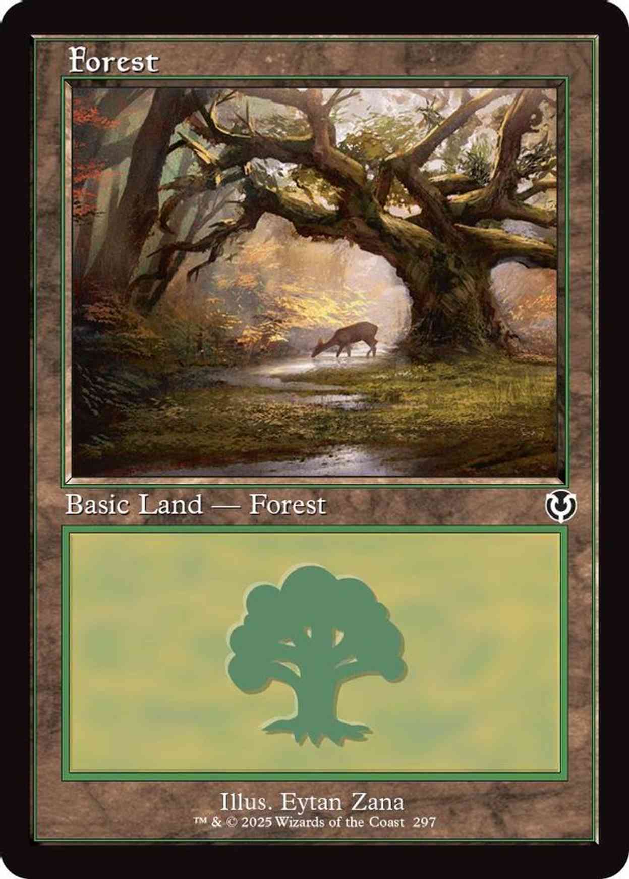 Forest (297) (Retro Frame) magic card front