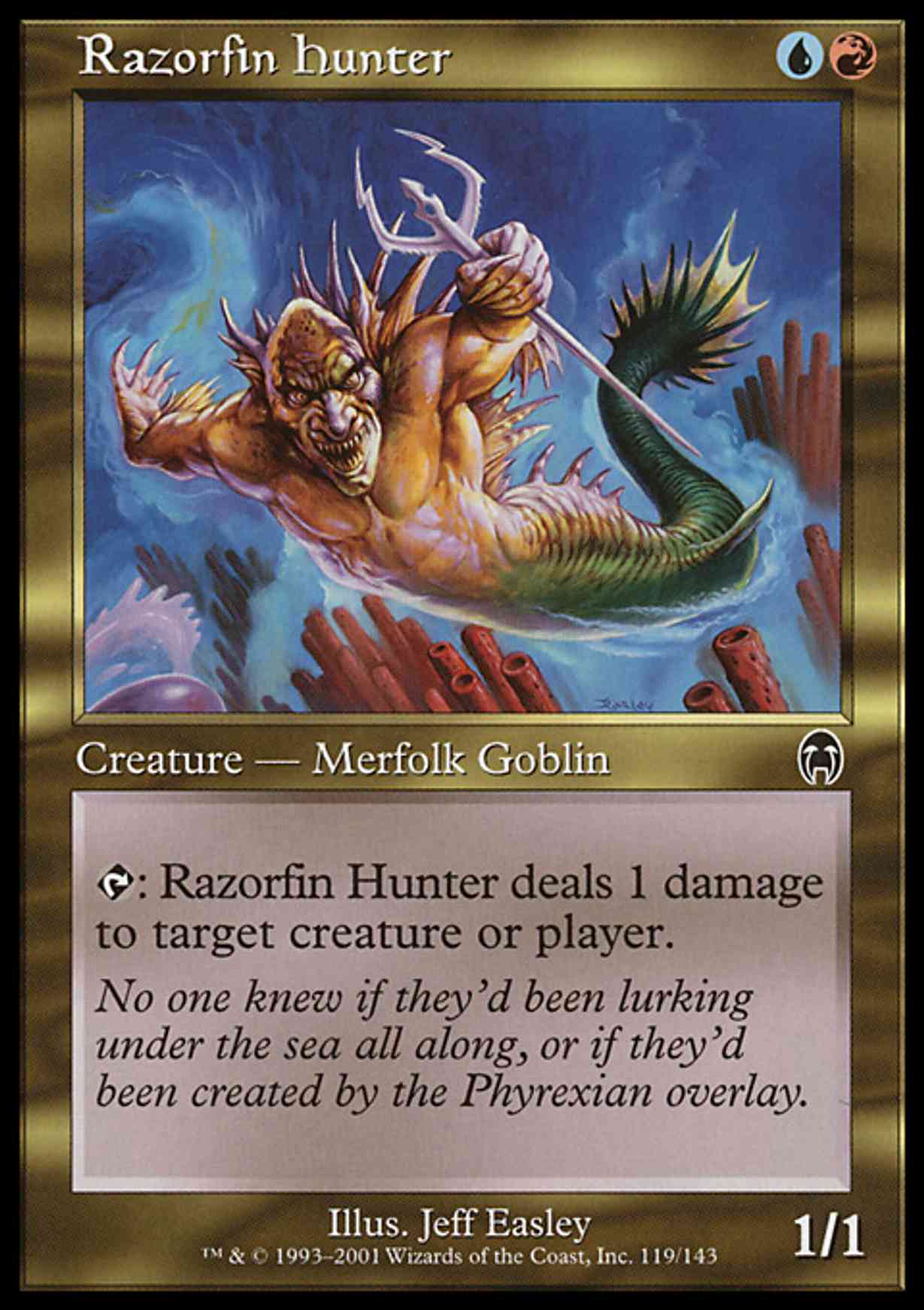 Razorfin Hunter magic card front
