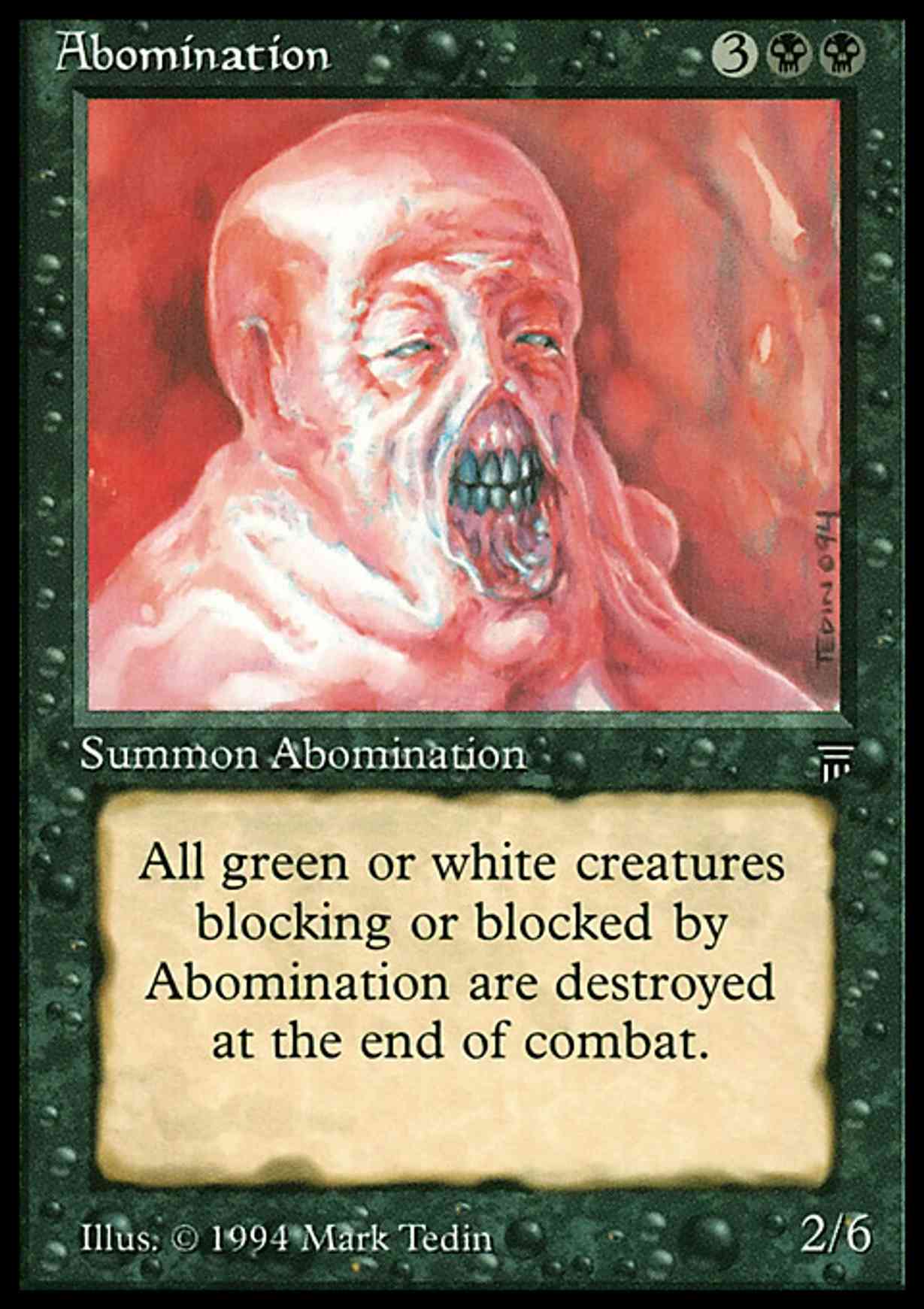 Abomination magic card front