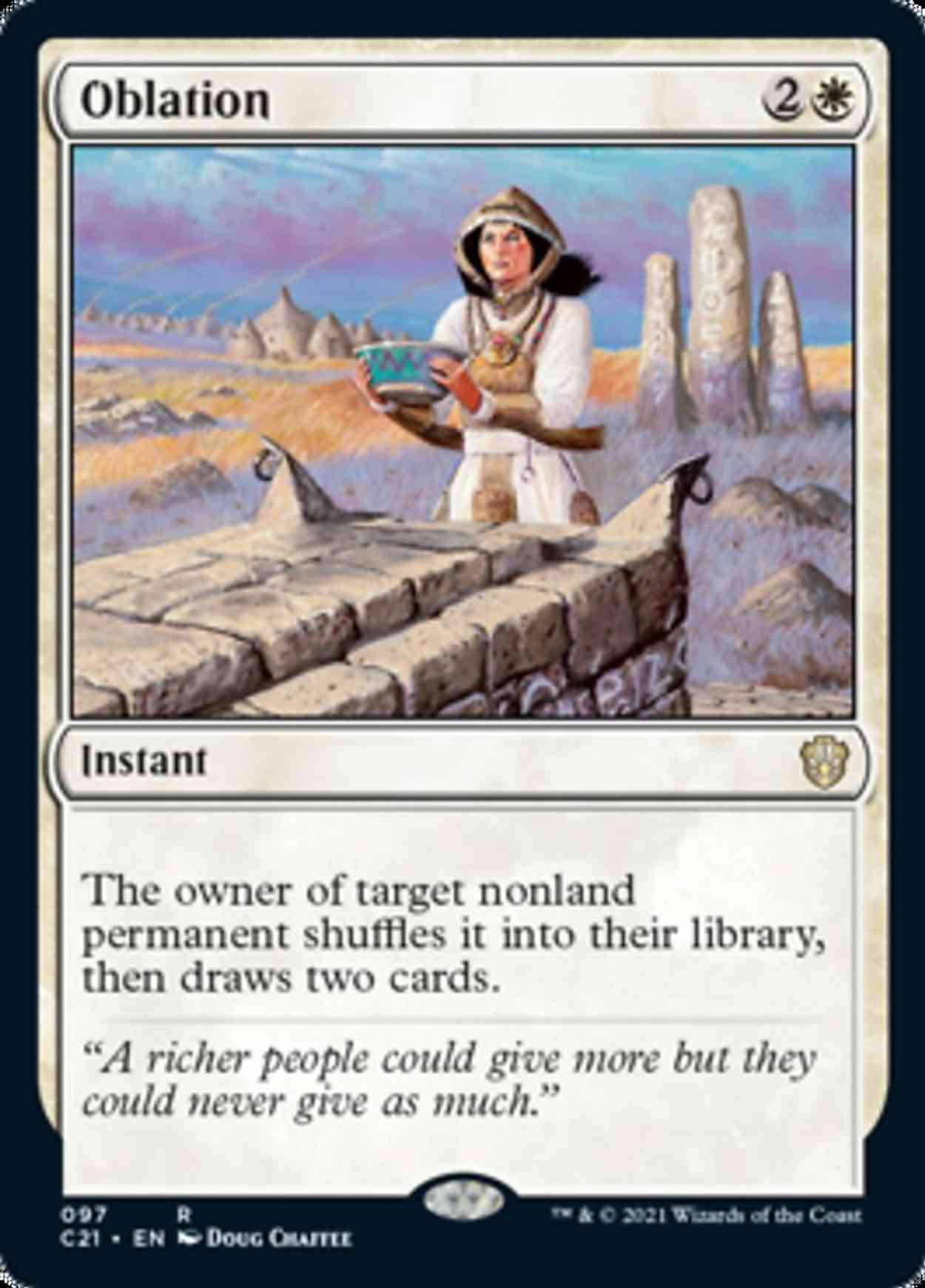 Oblation magic card front
