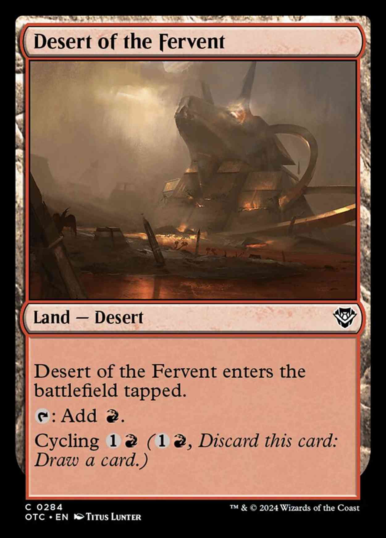 Desert of the Fervent magic card front