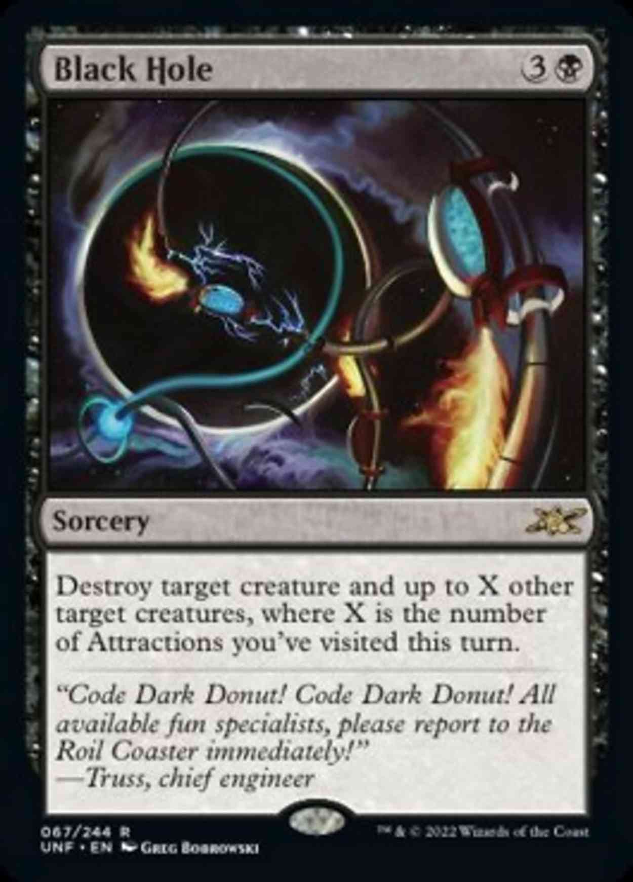 Black Hole magic card front