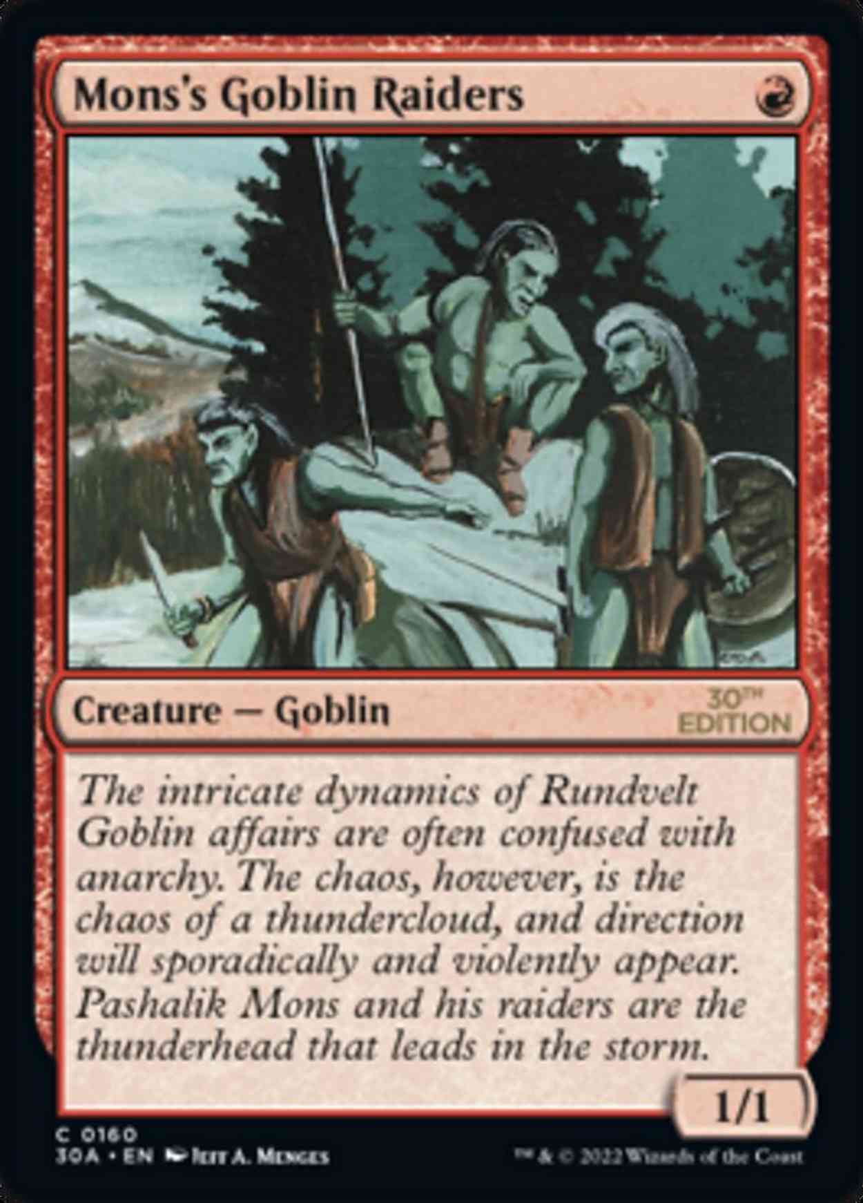 Mons's Goblin Raiders Price from mtg 30th Anniversary Edition