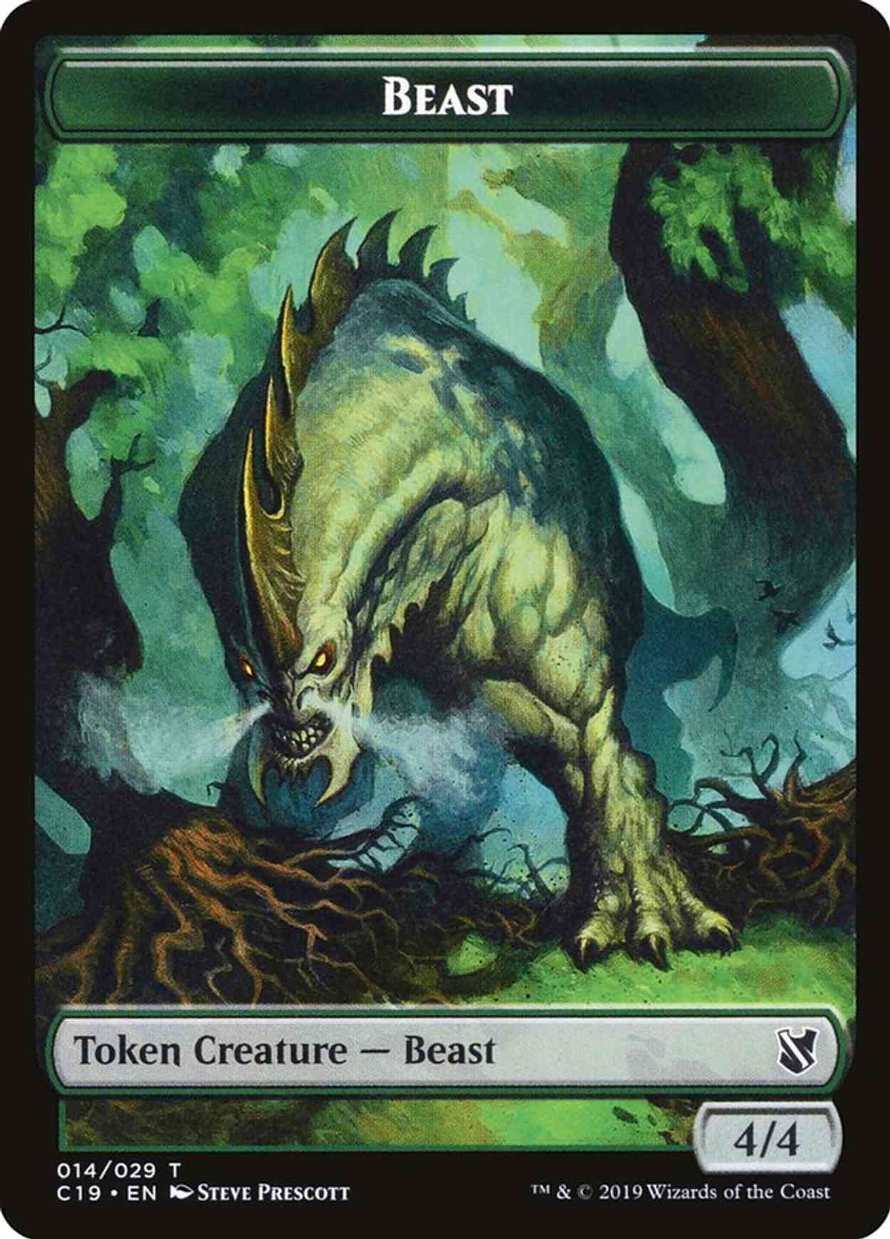 Beast (014) // Wurm Double-sided Token magic card front