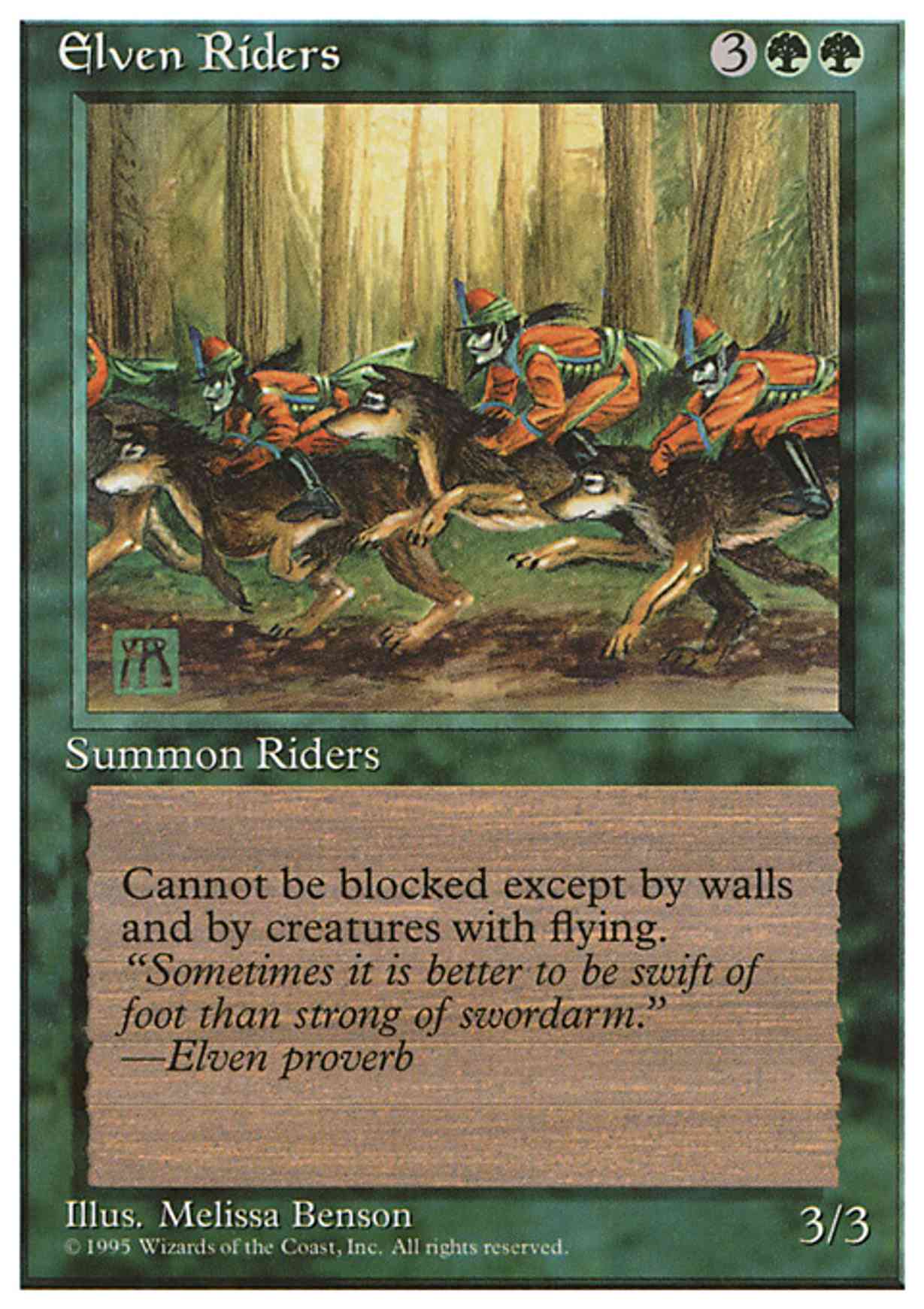 Elven Riders magic card front