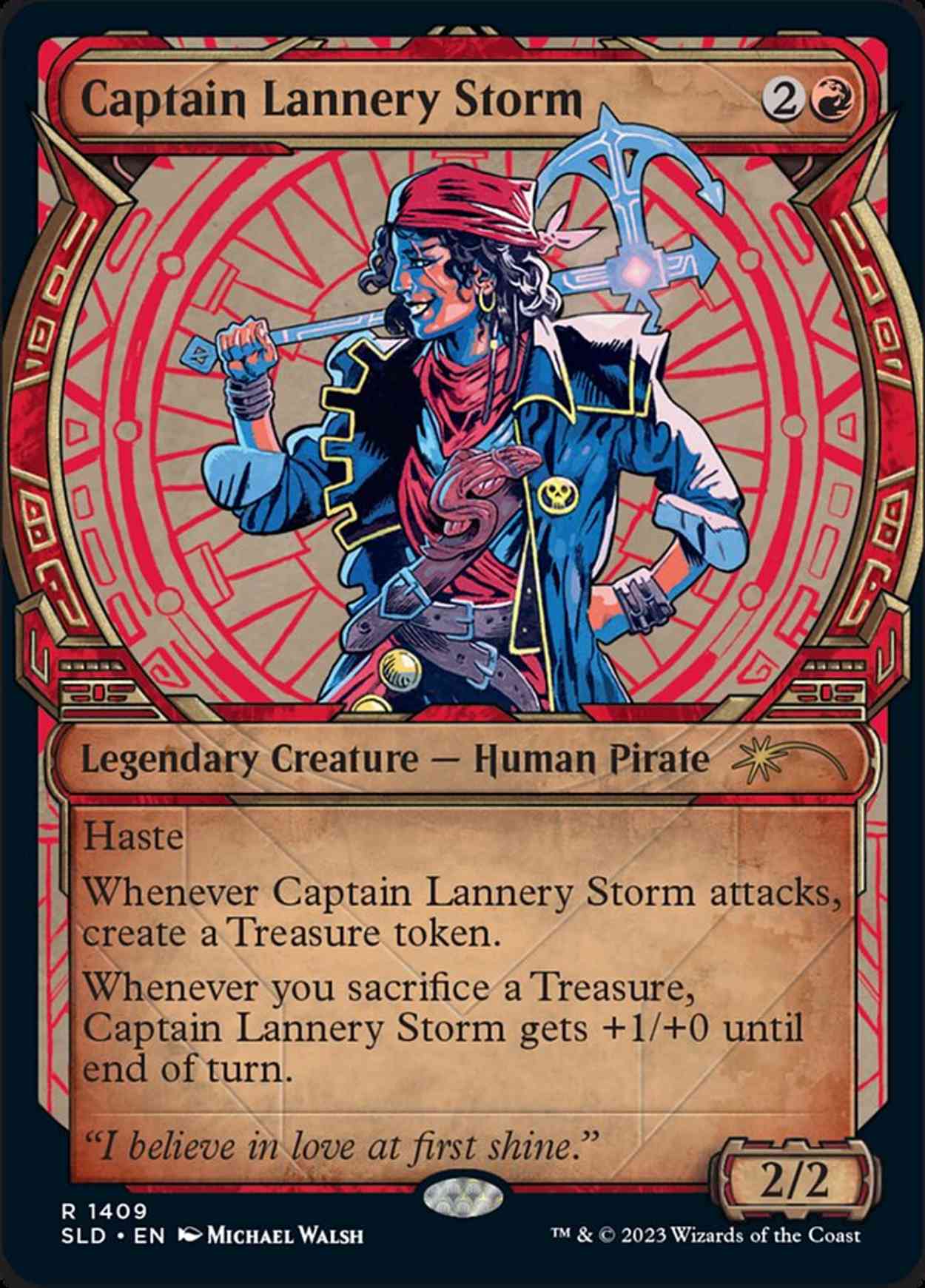 Captain Lannery Storm (Rainbow Foil) magic card front