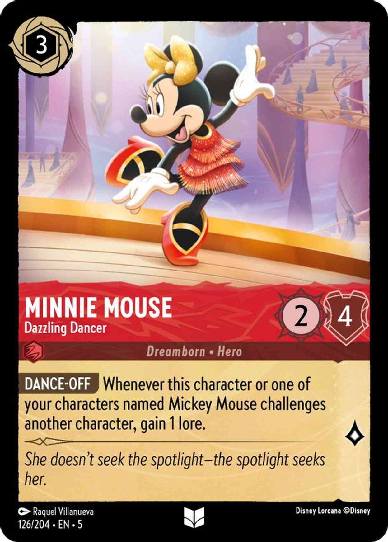 Minnie Mouse - Dazzling Dancer magic card front