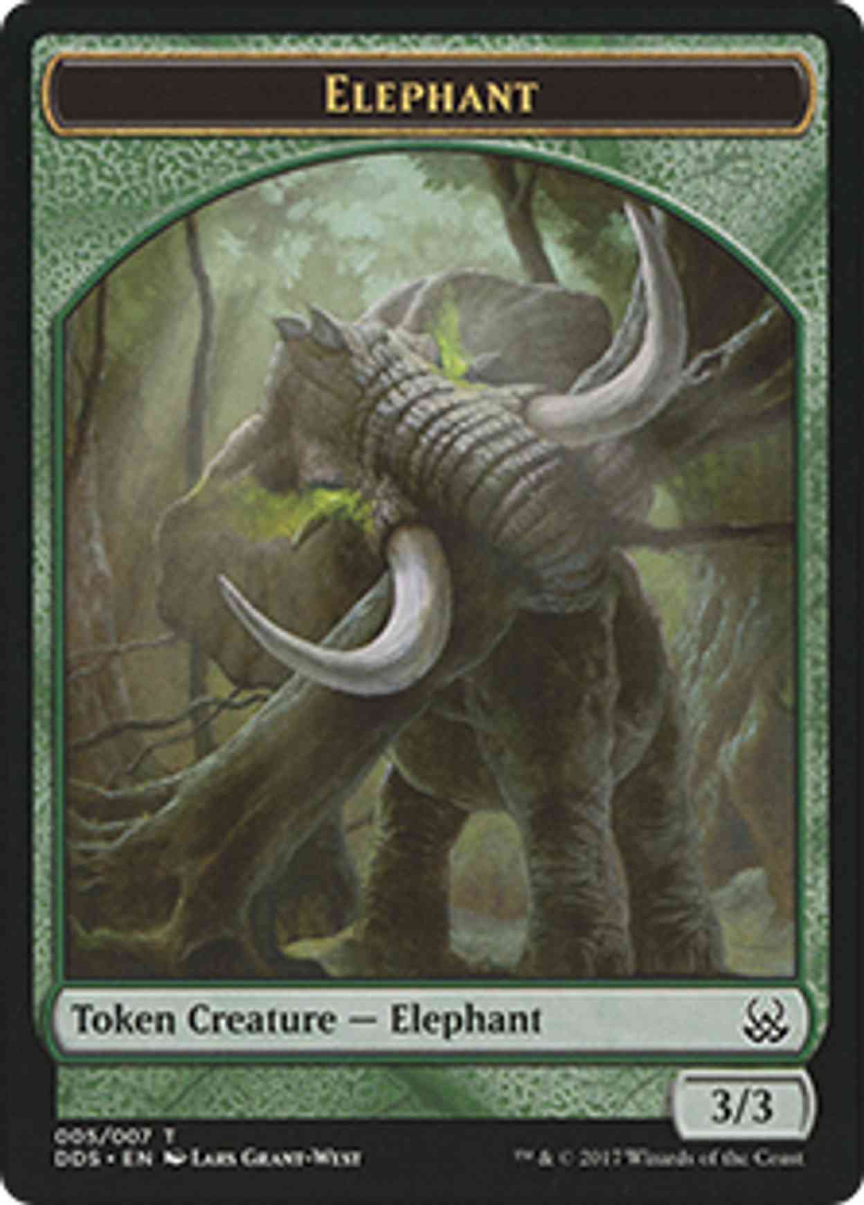 Elephant Token magic card front