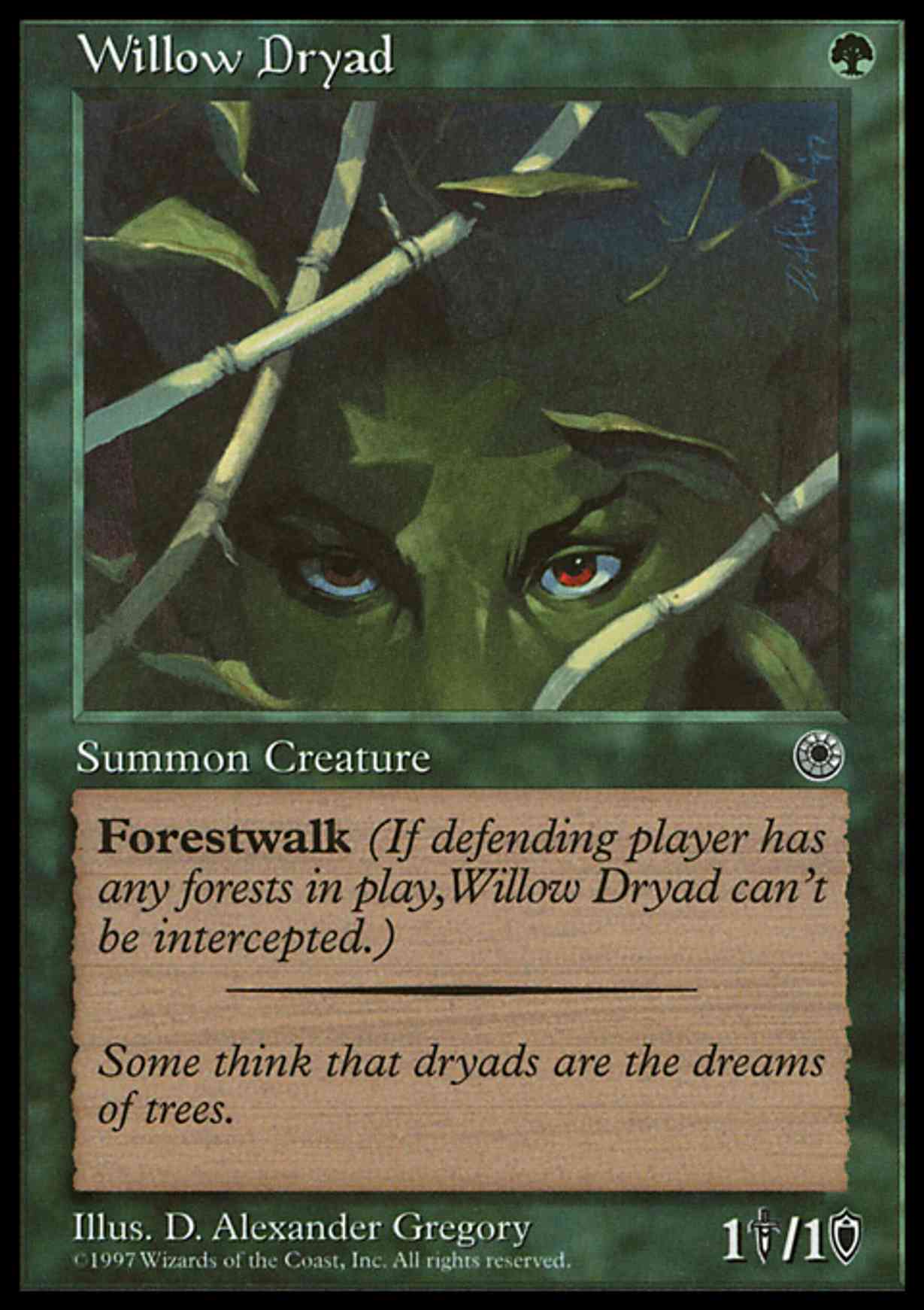 Willow Dryad magic card front