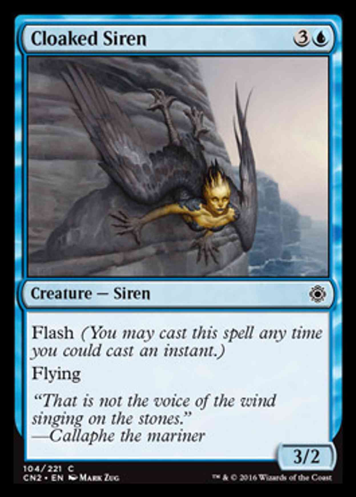 Cloaked Siren magic card front