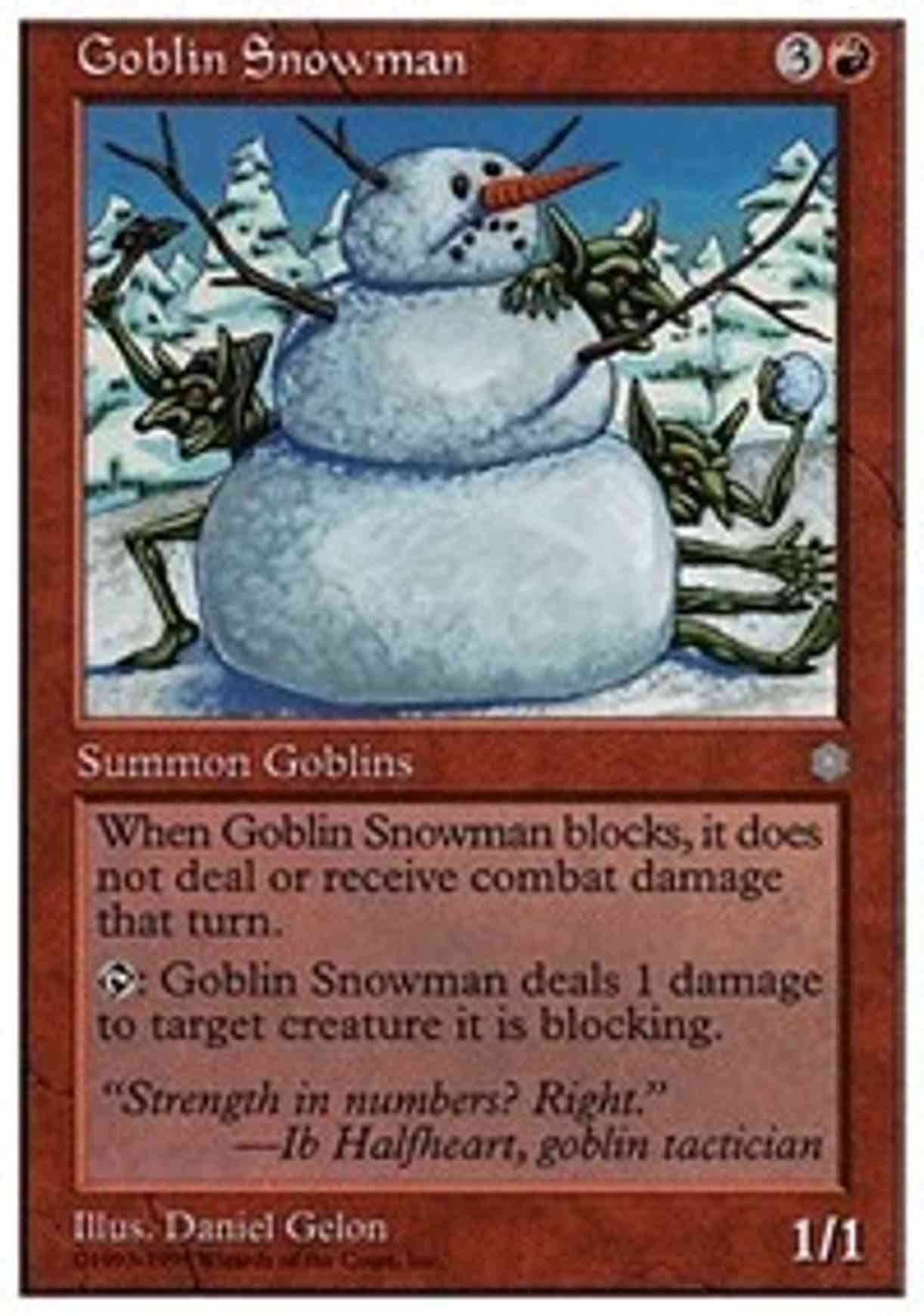 Goblin Snowman magic card front