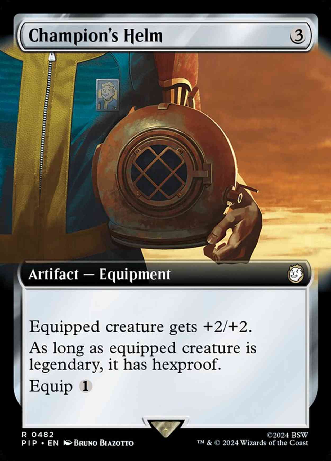 Champion's Helm (Extended Art) magic card front