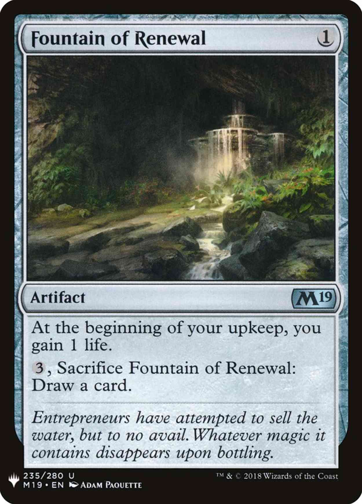 Fountain of Renewal magic card front
