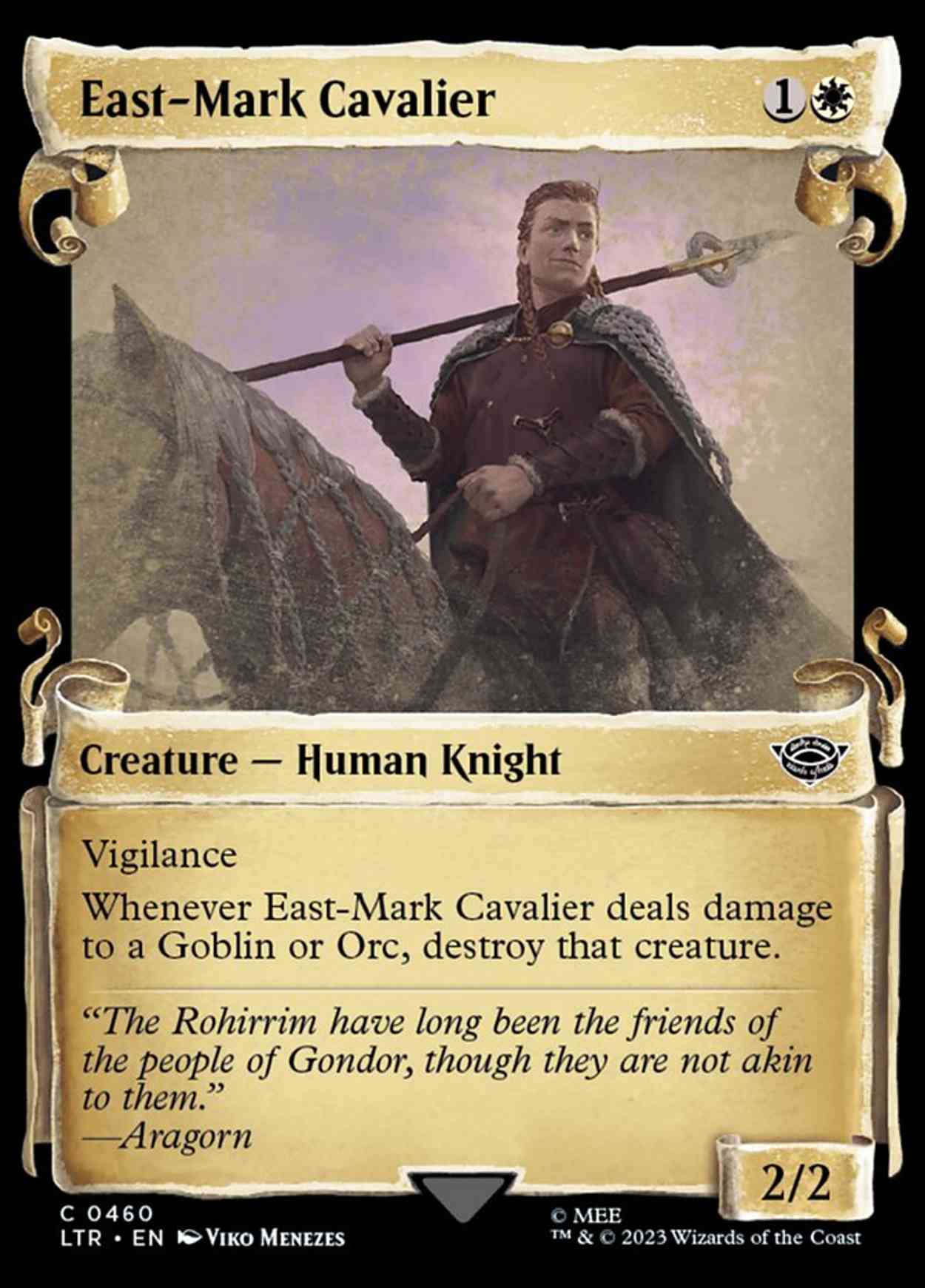 East-Mark Cavalier (Showcase Scrolls) magic card front