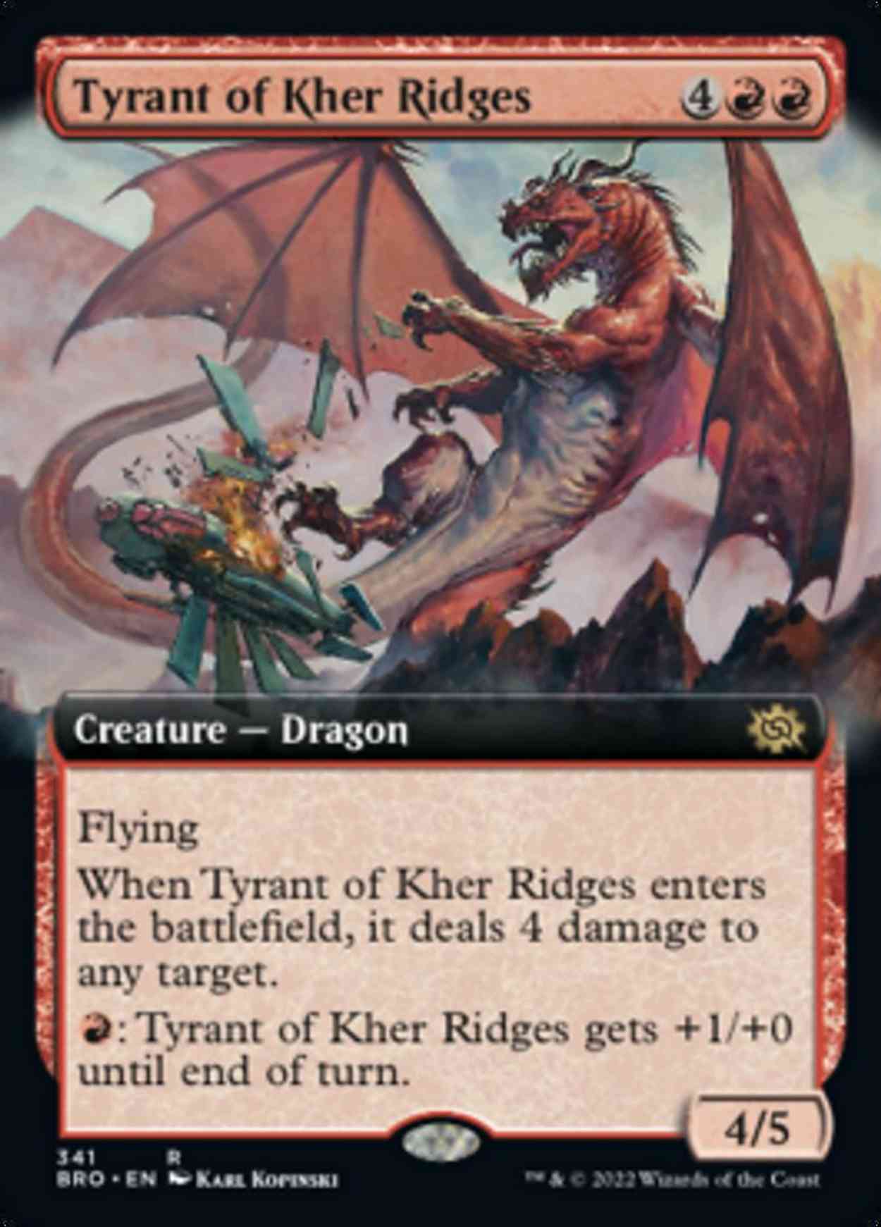 Tyrant of Kher Ridges (Extended Art) magic card front