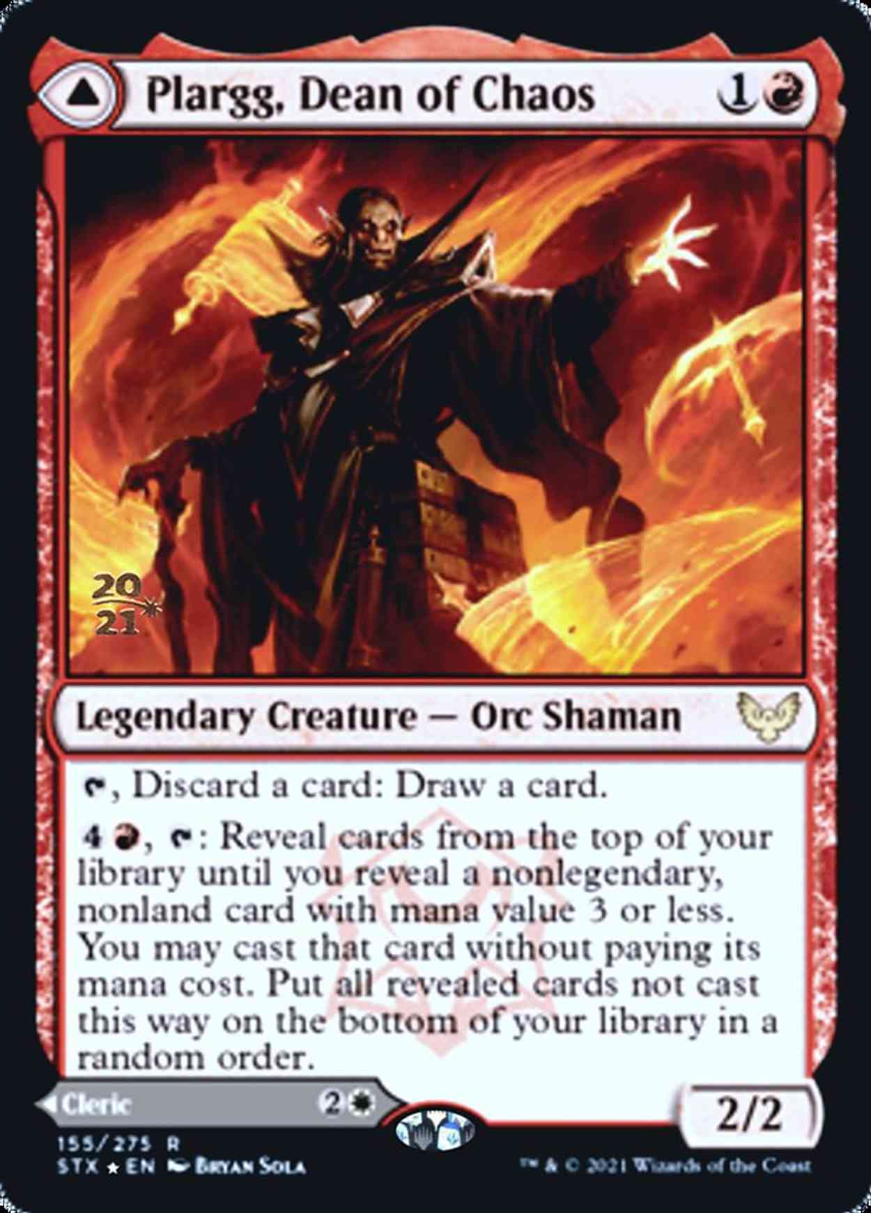 Plargg, Dean of Chaos magic card front