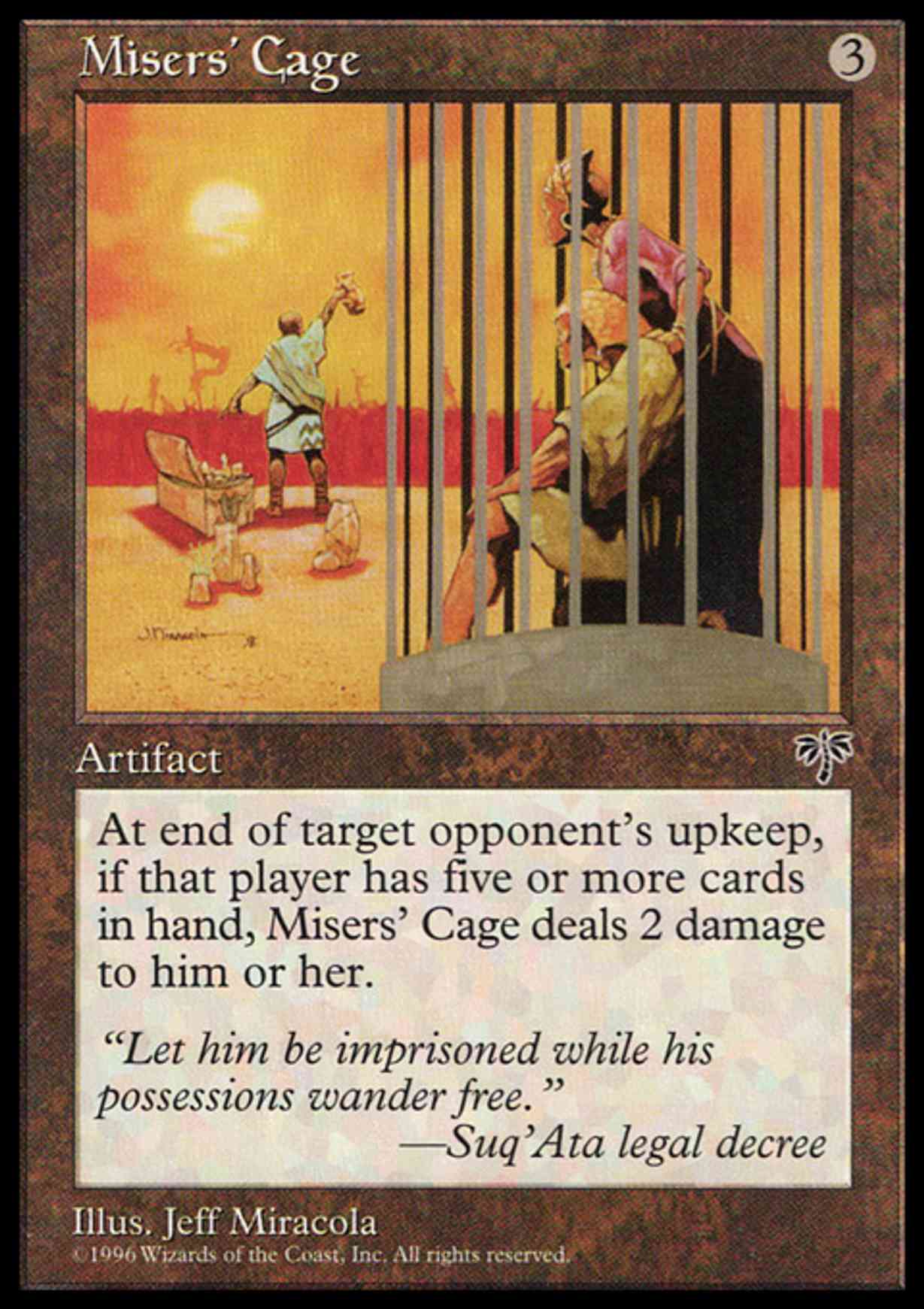 Misers' Cage magic card front