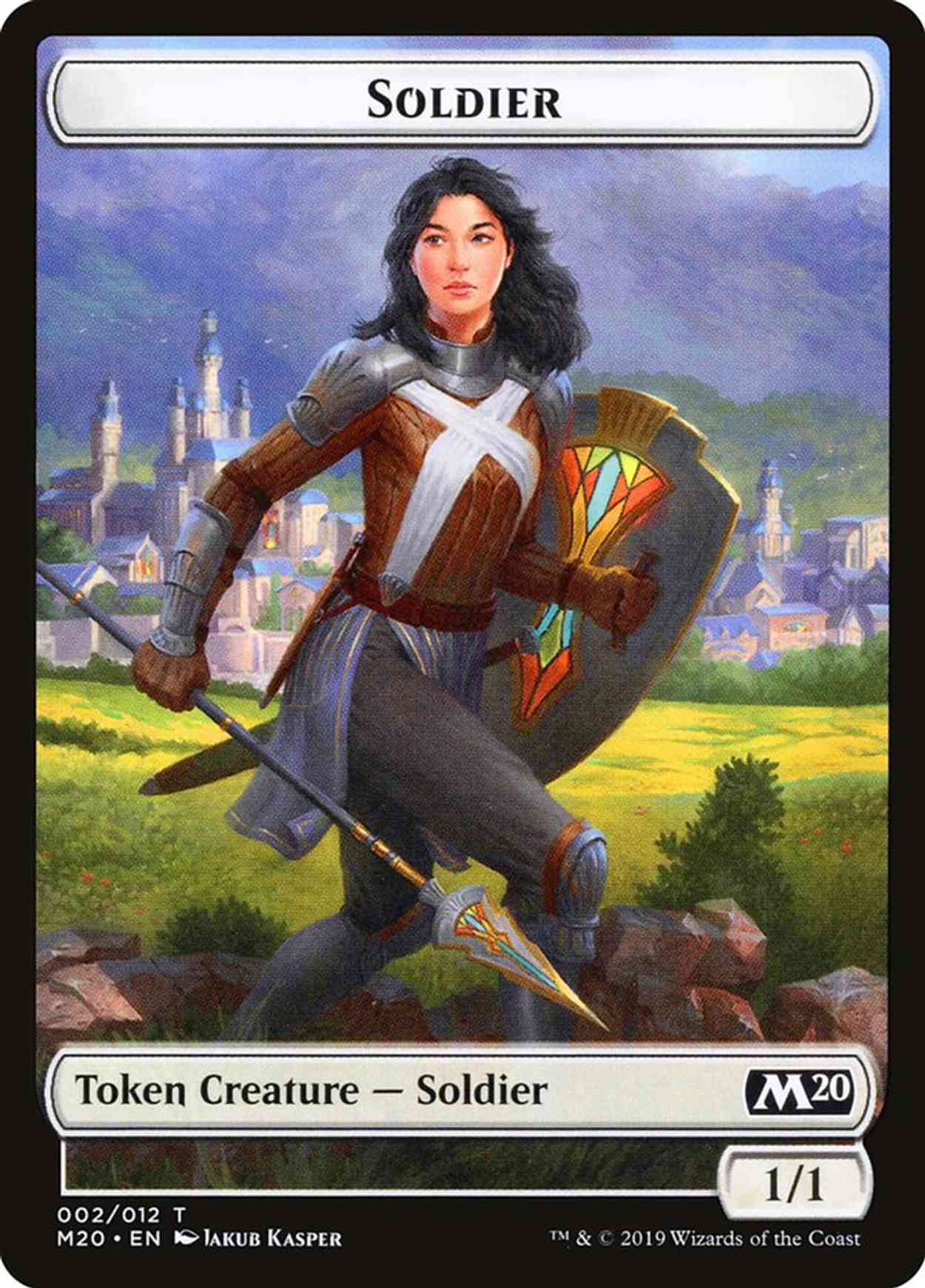 Soldier // Dinosaur Double-sided Token magic card front