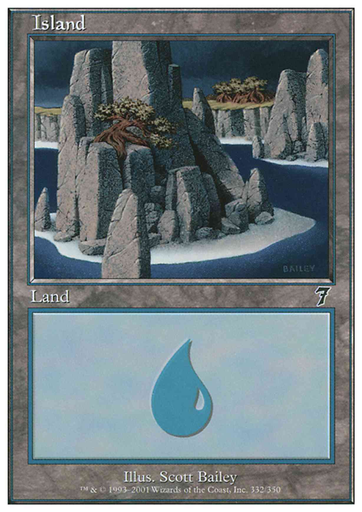 Island (332) magic card front