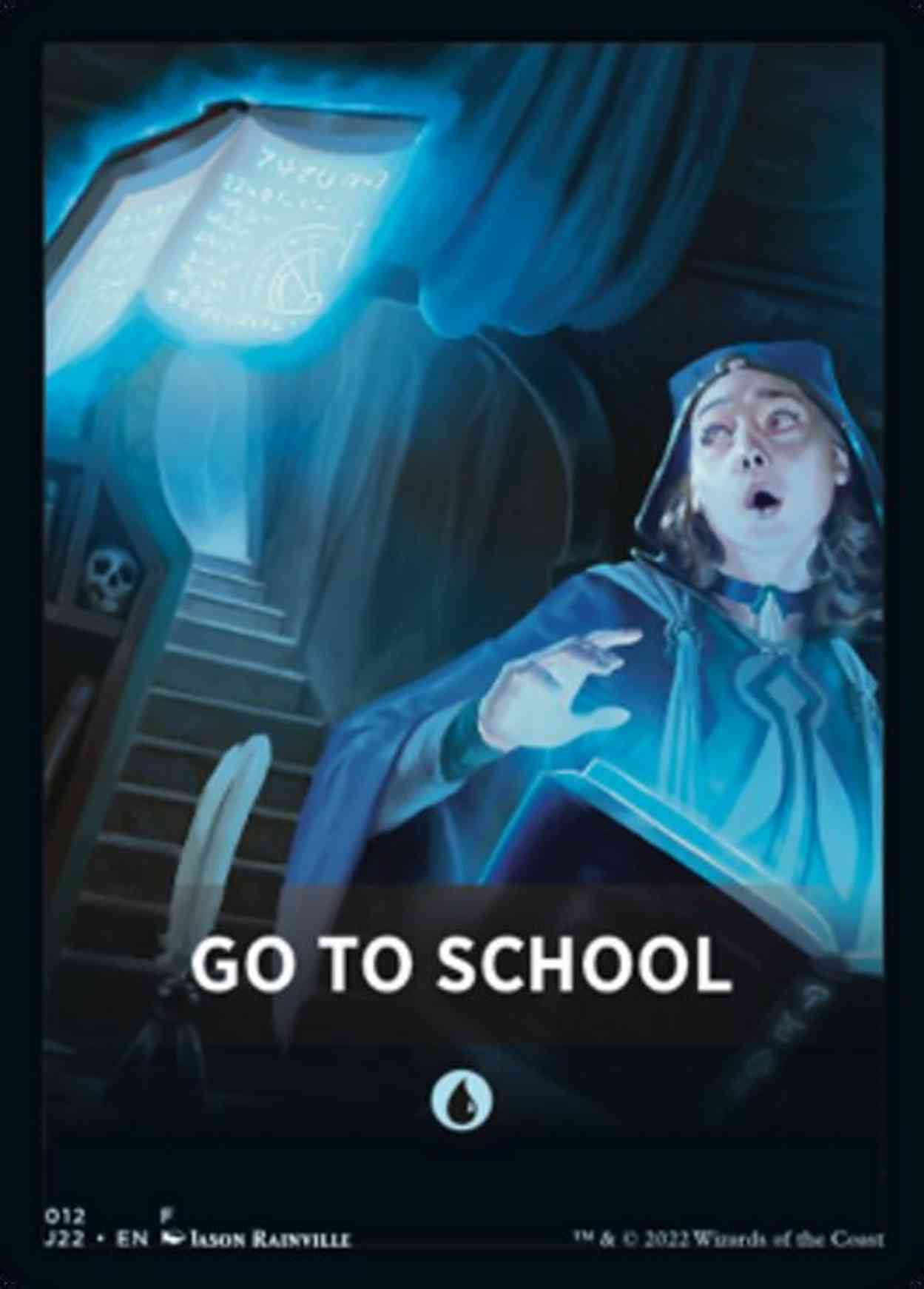 Go To School Theme Card magic card front