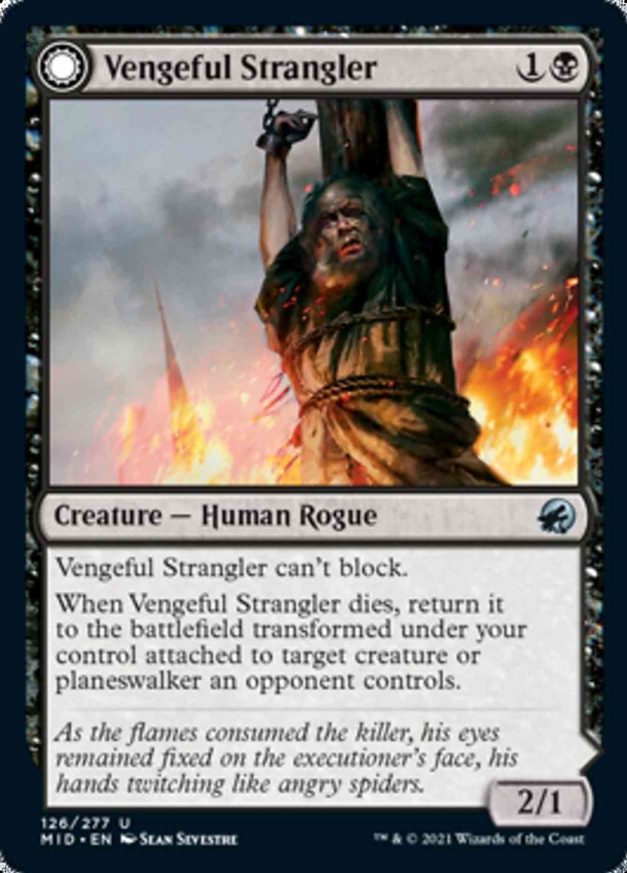 Vengeful Strangler magic card front