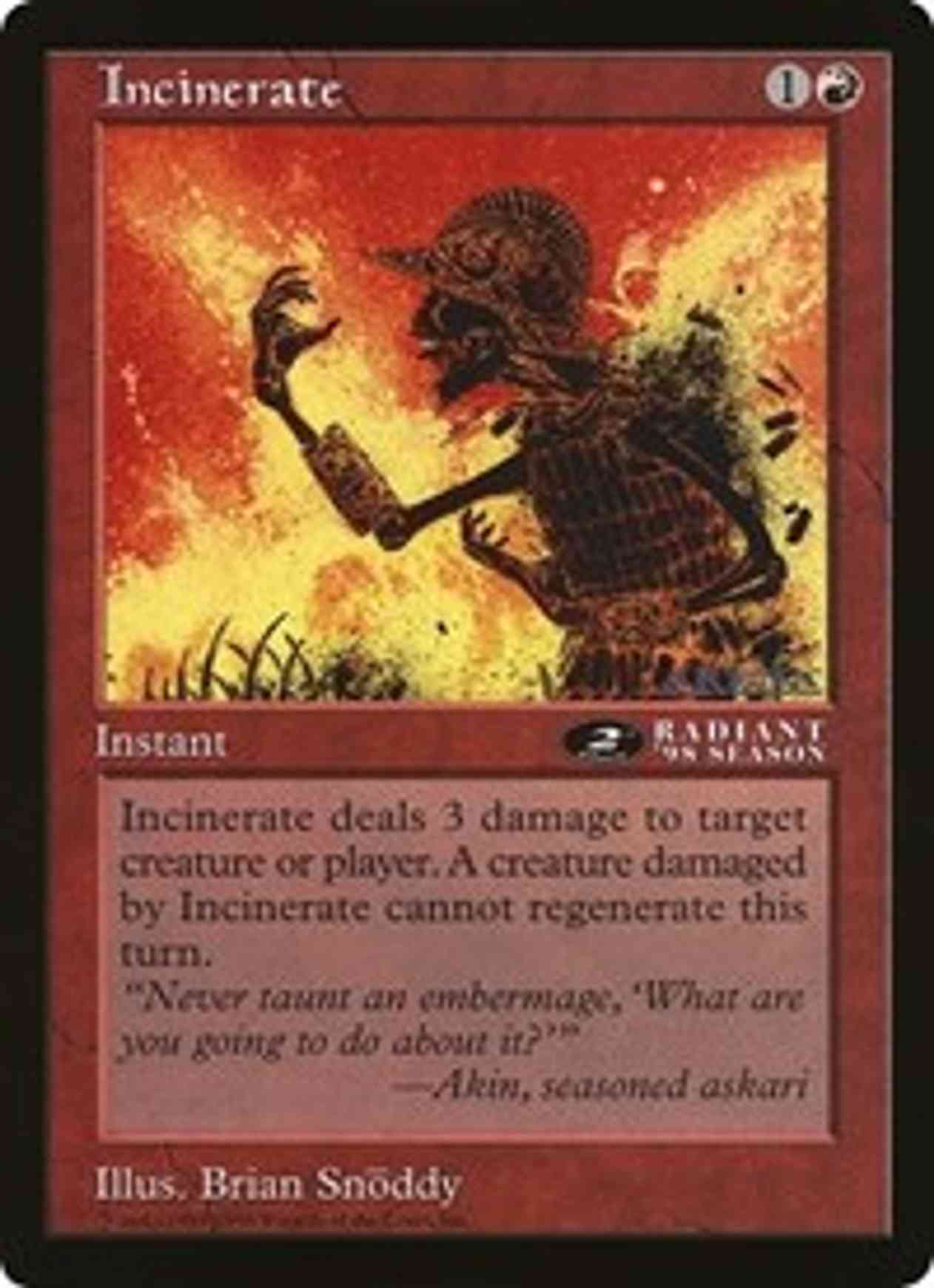 Incinerate (Oversized) magic card front