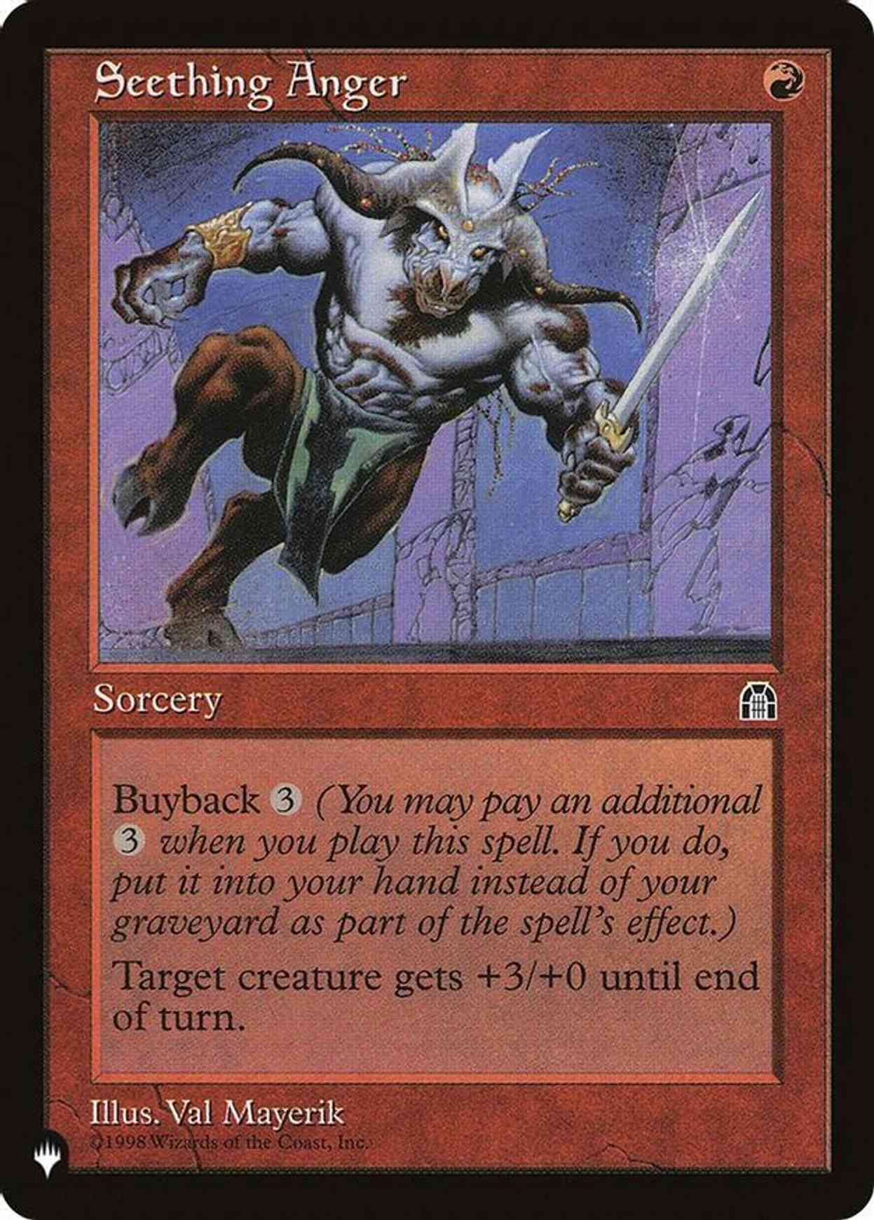 Seething Anger magic card front