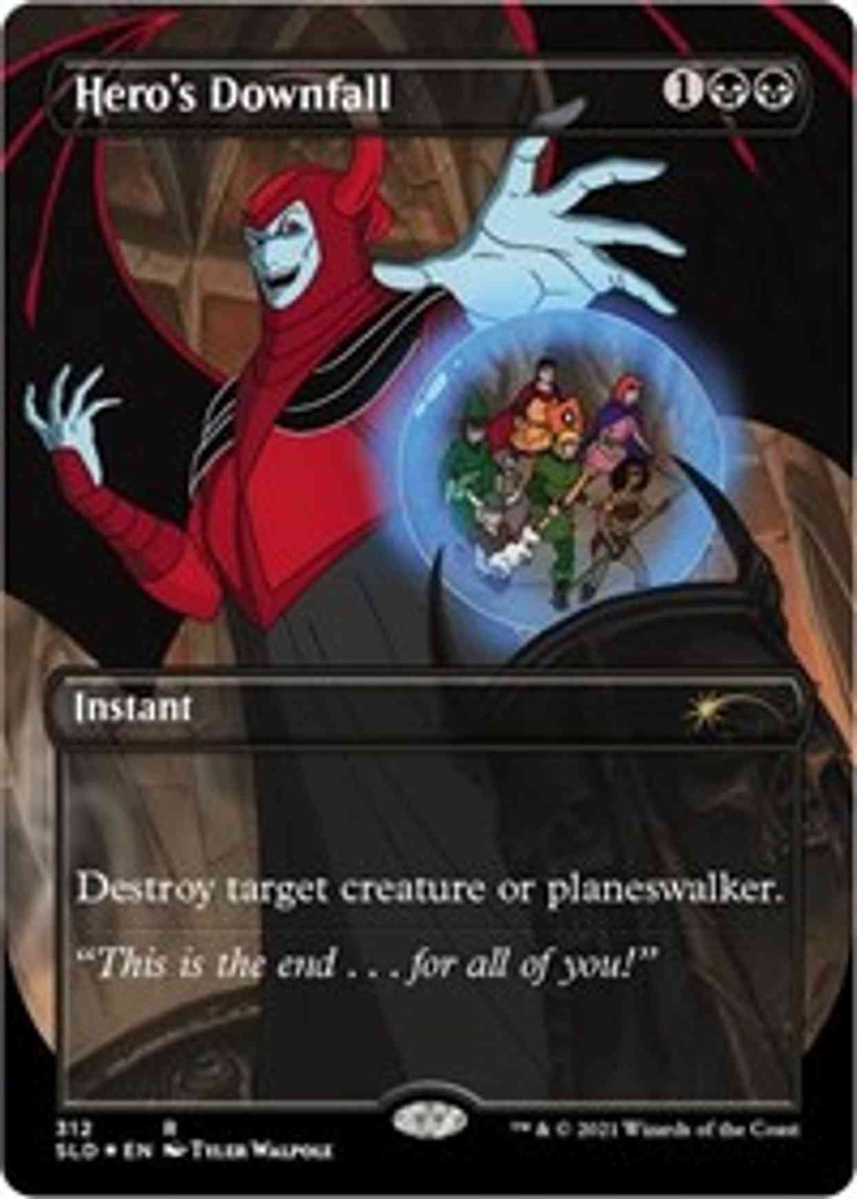 Hero's Downfall magic card front