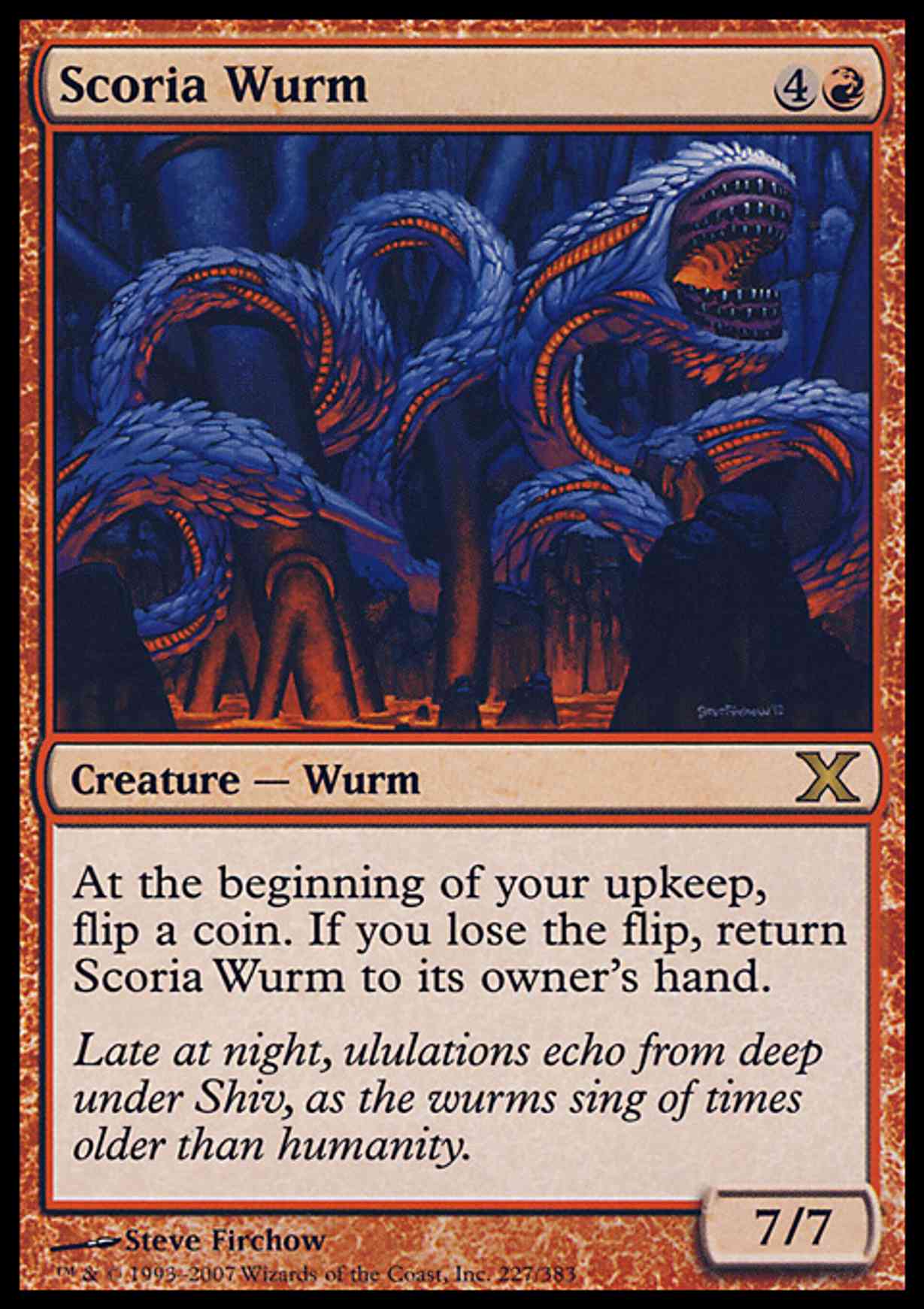 Scoria Wurm magic card front