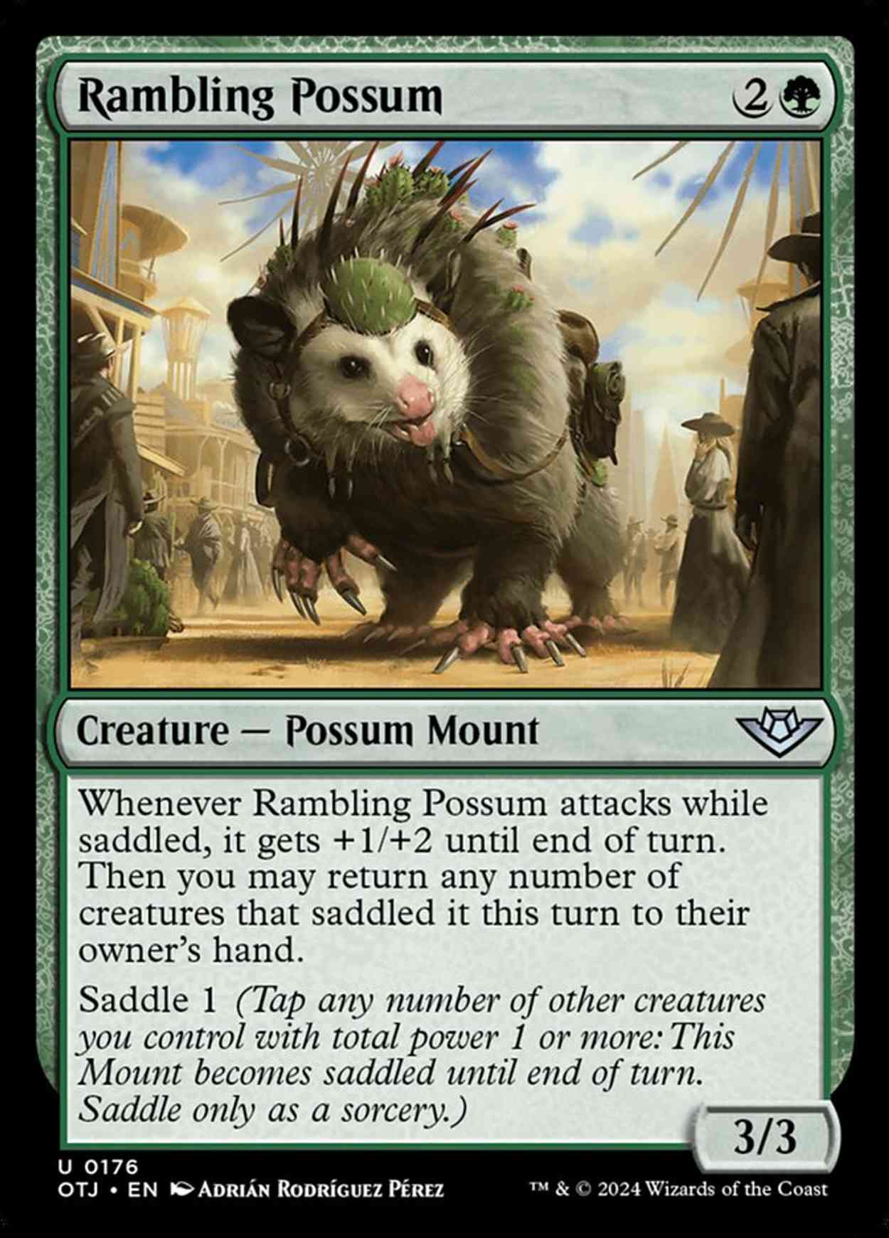 Rambling Possum magic card front