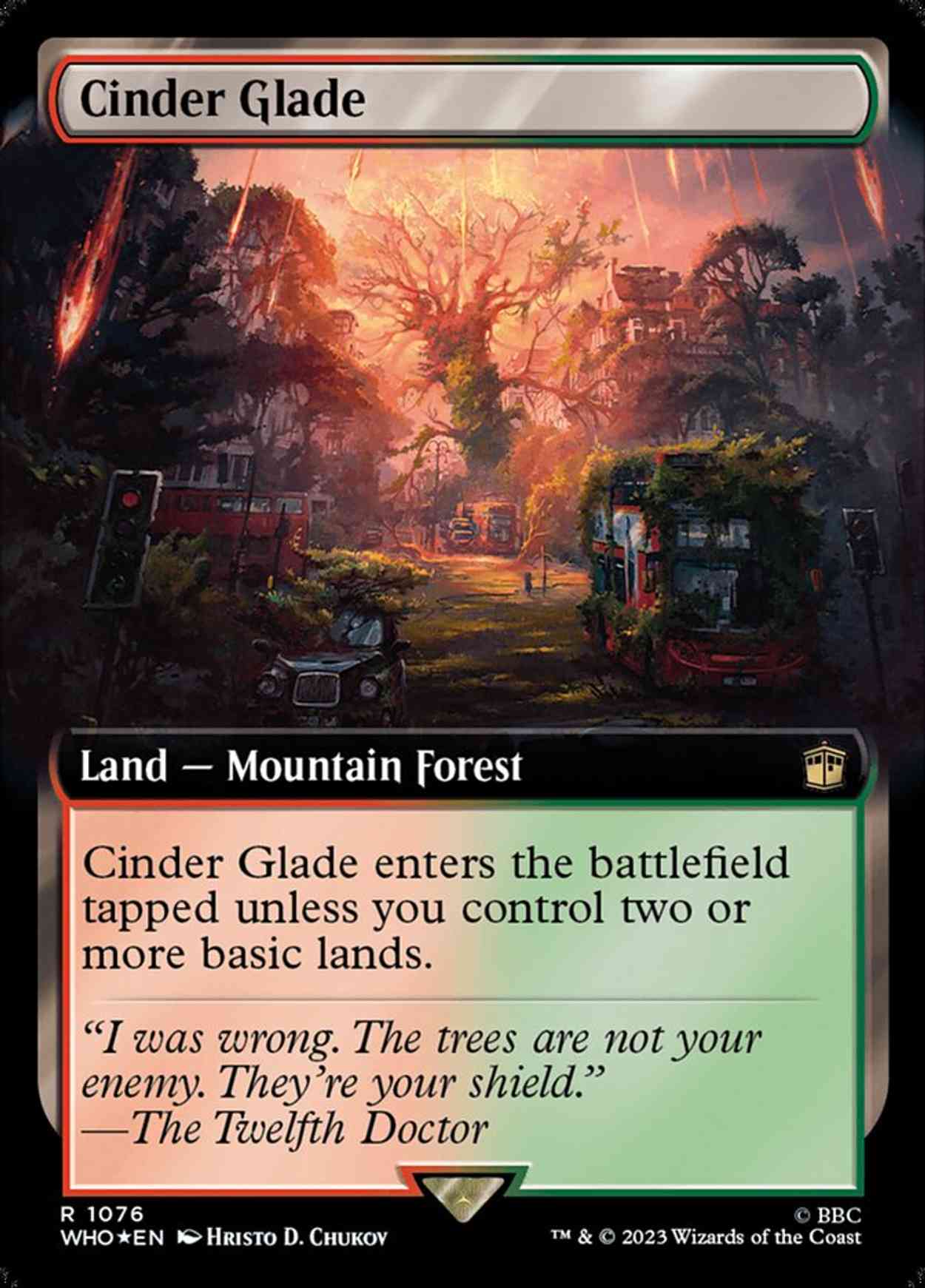 Cinder Glade (Extended Art) (Surge Foil) magic card front