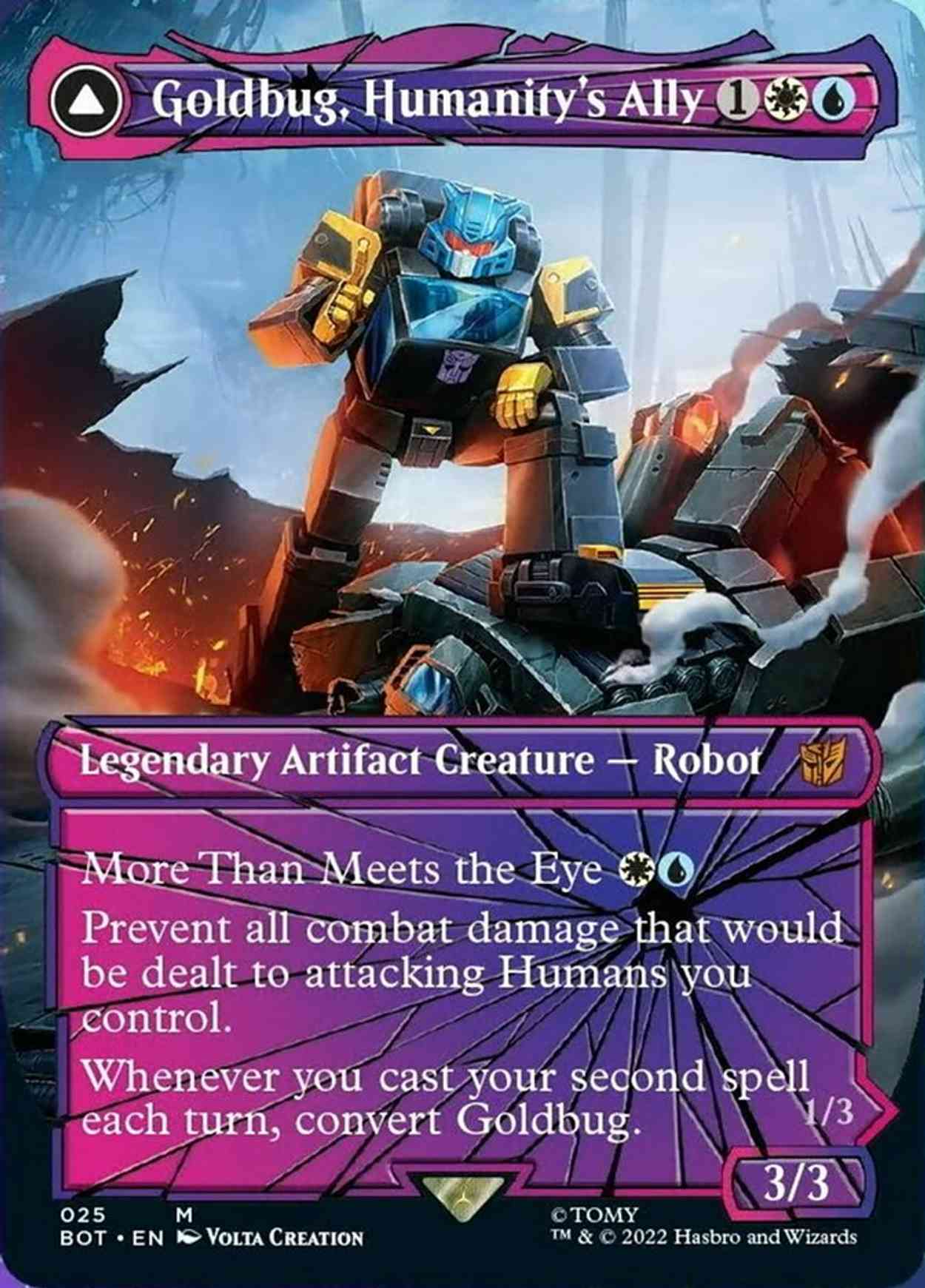 Goldbug, Humanity's Ally (Shattered Glass) magic card front