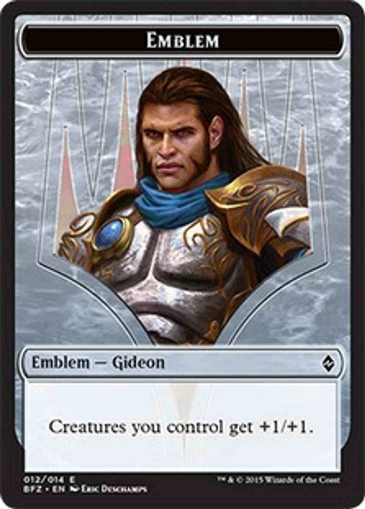 Emblem - Gideon, Ally of Zendikar magic card front