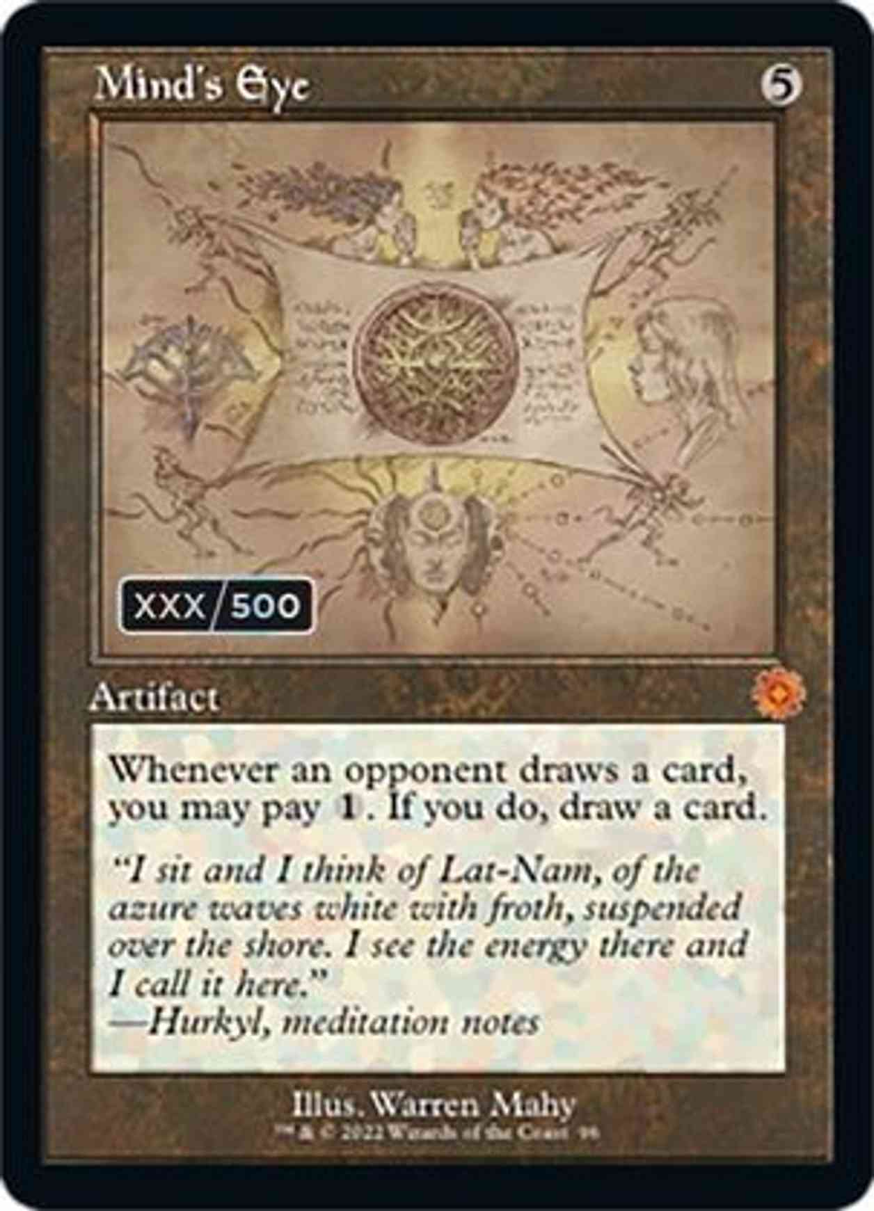 Mind's Eye (Schematic) (Serial Numbered) magic card front