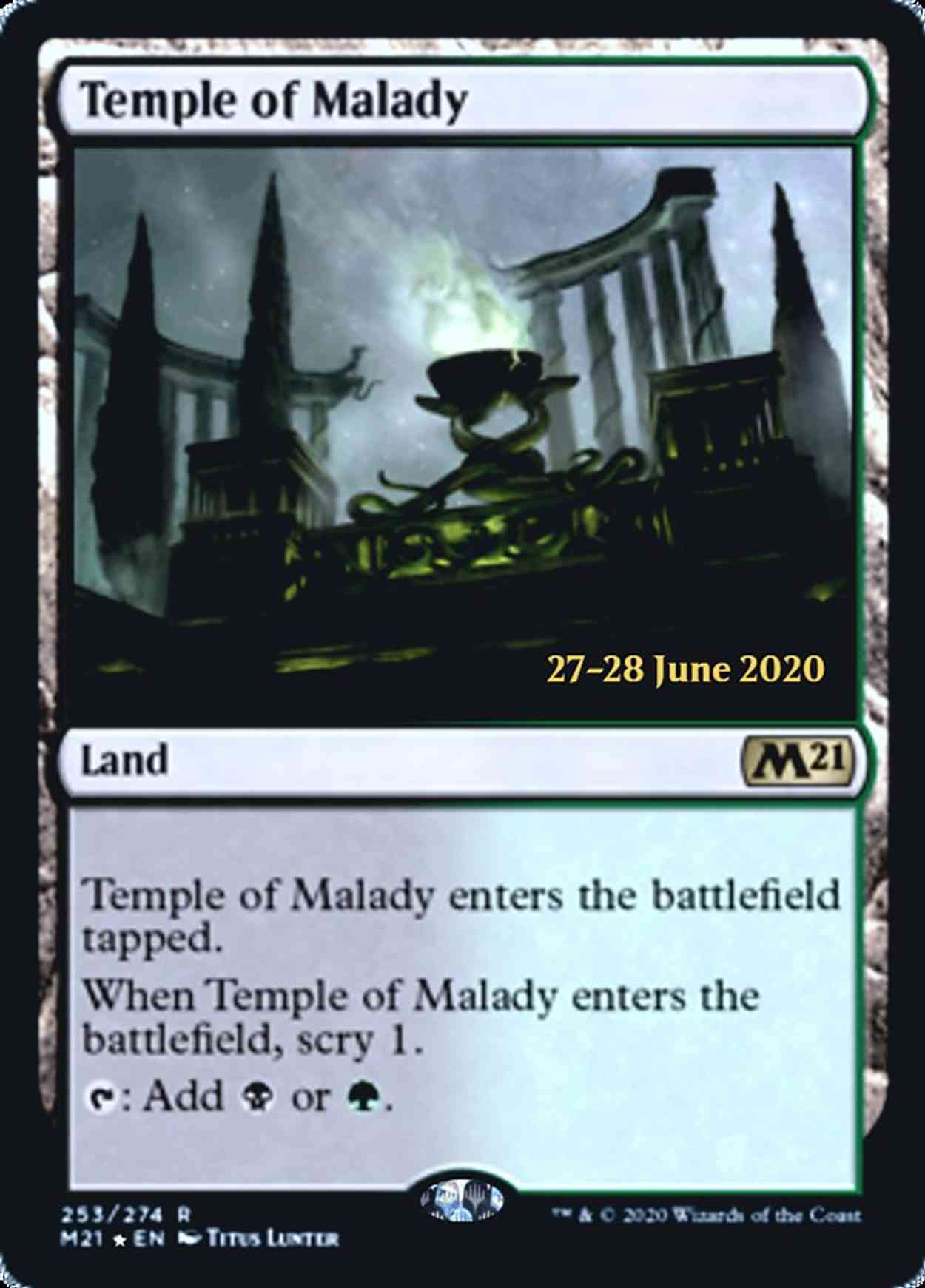 Temple of Malady (M21) magic card front