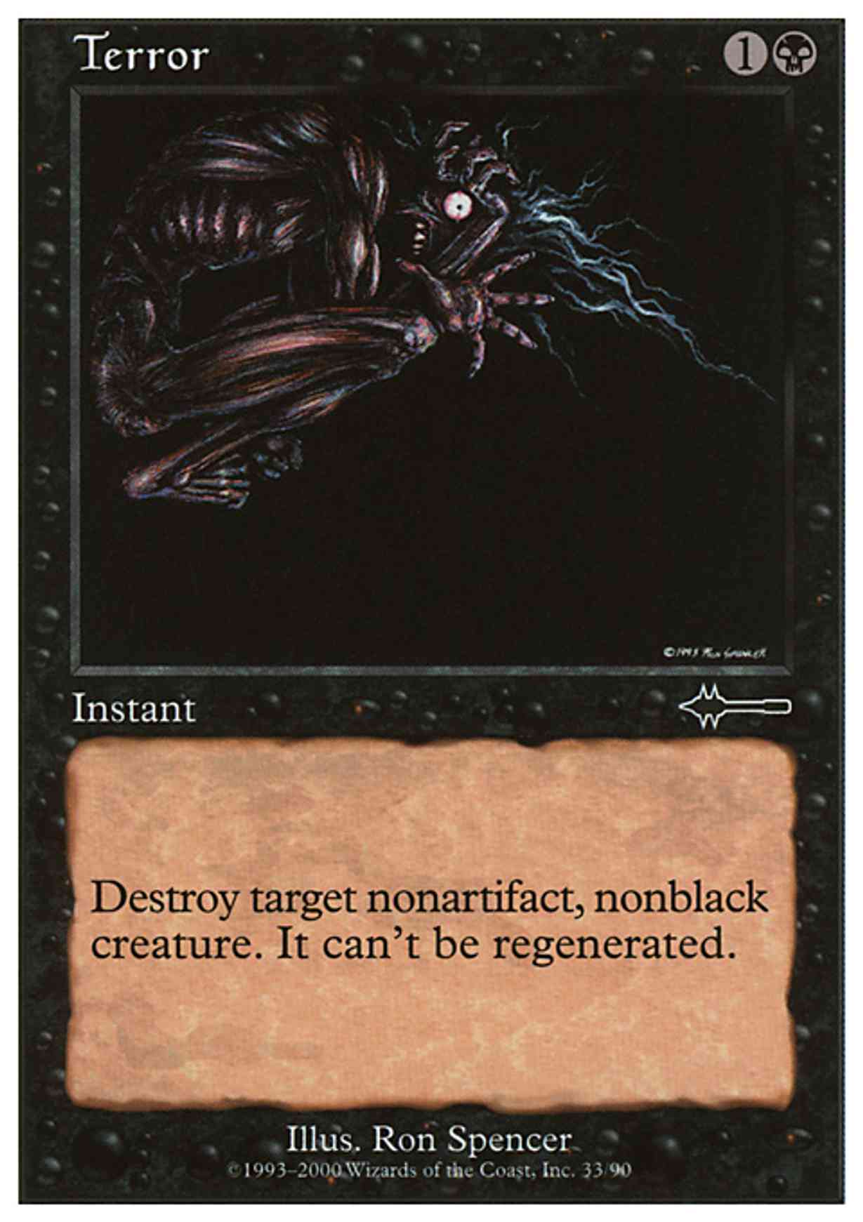Terror magic card front