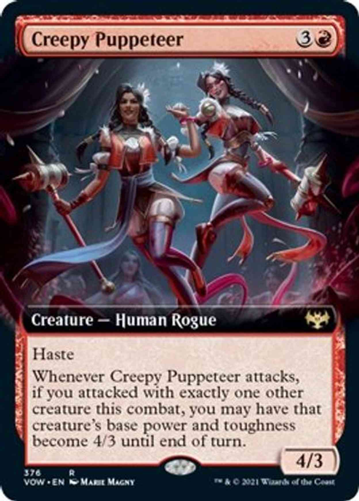 Creepy Puppeteer (Extended Art) magic card front