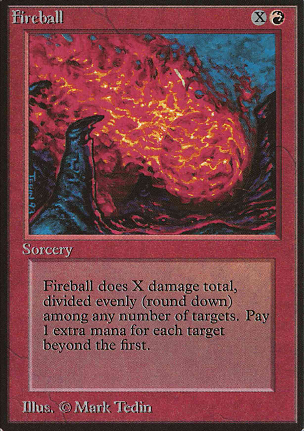 Fireball magic card front