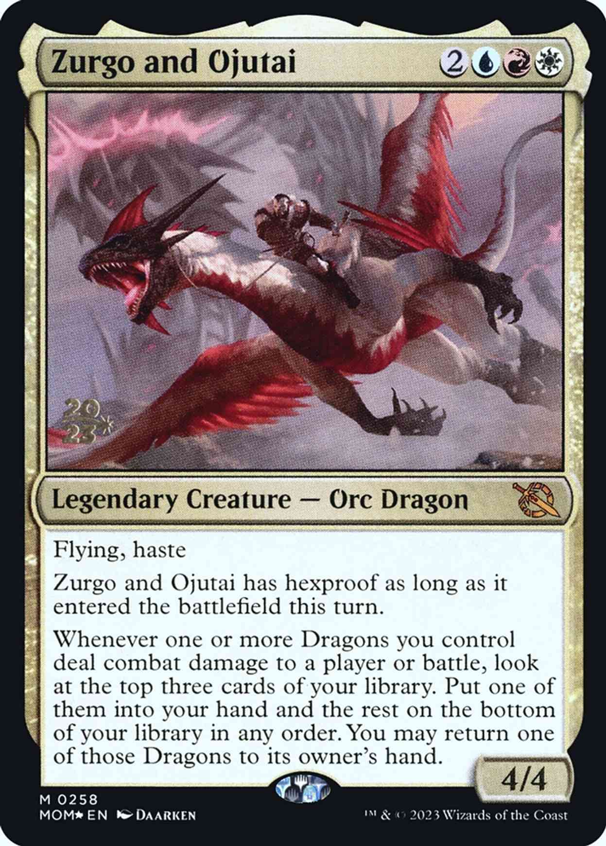 Zurgo and Ojutai magic card front