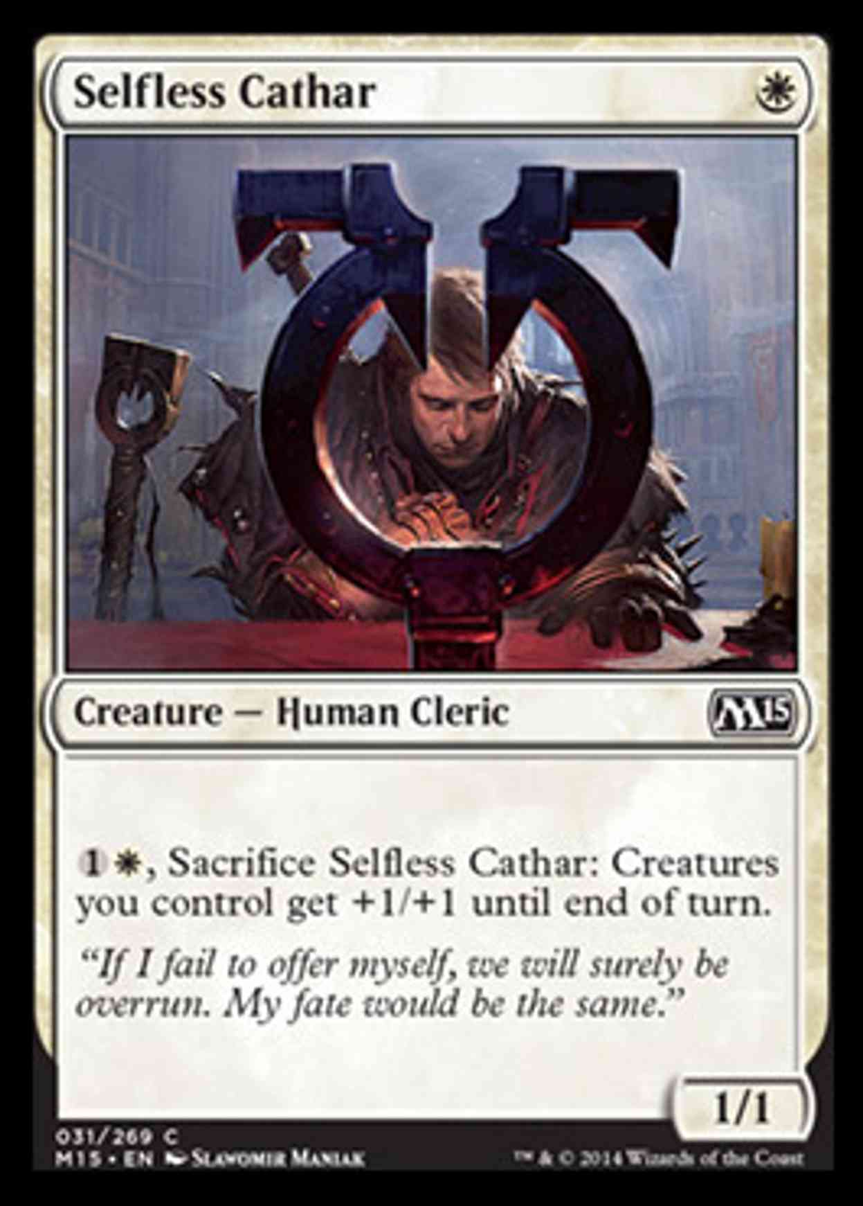 Selfless Cathar magic card front