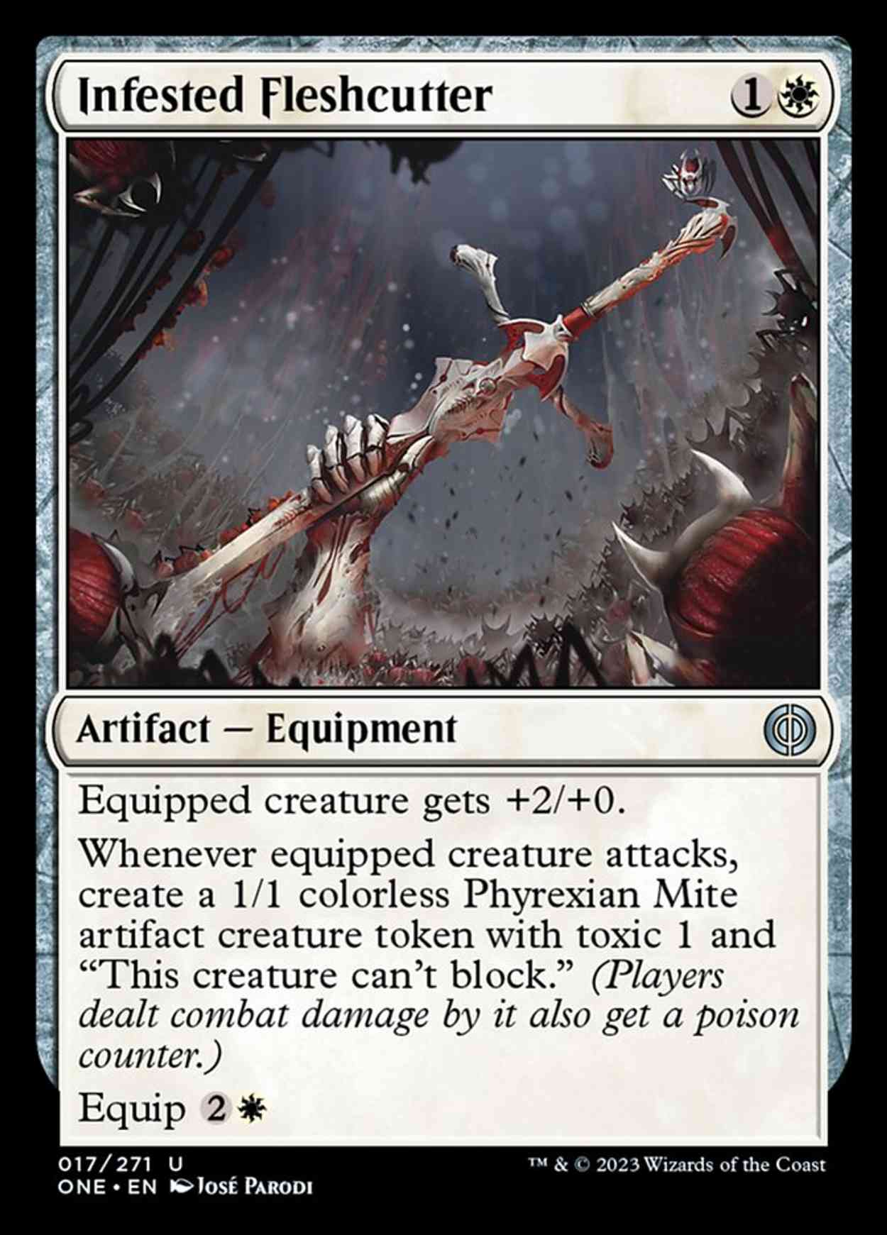 Infested Fleshcutter magic card front